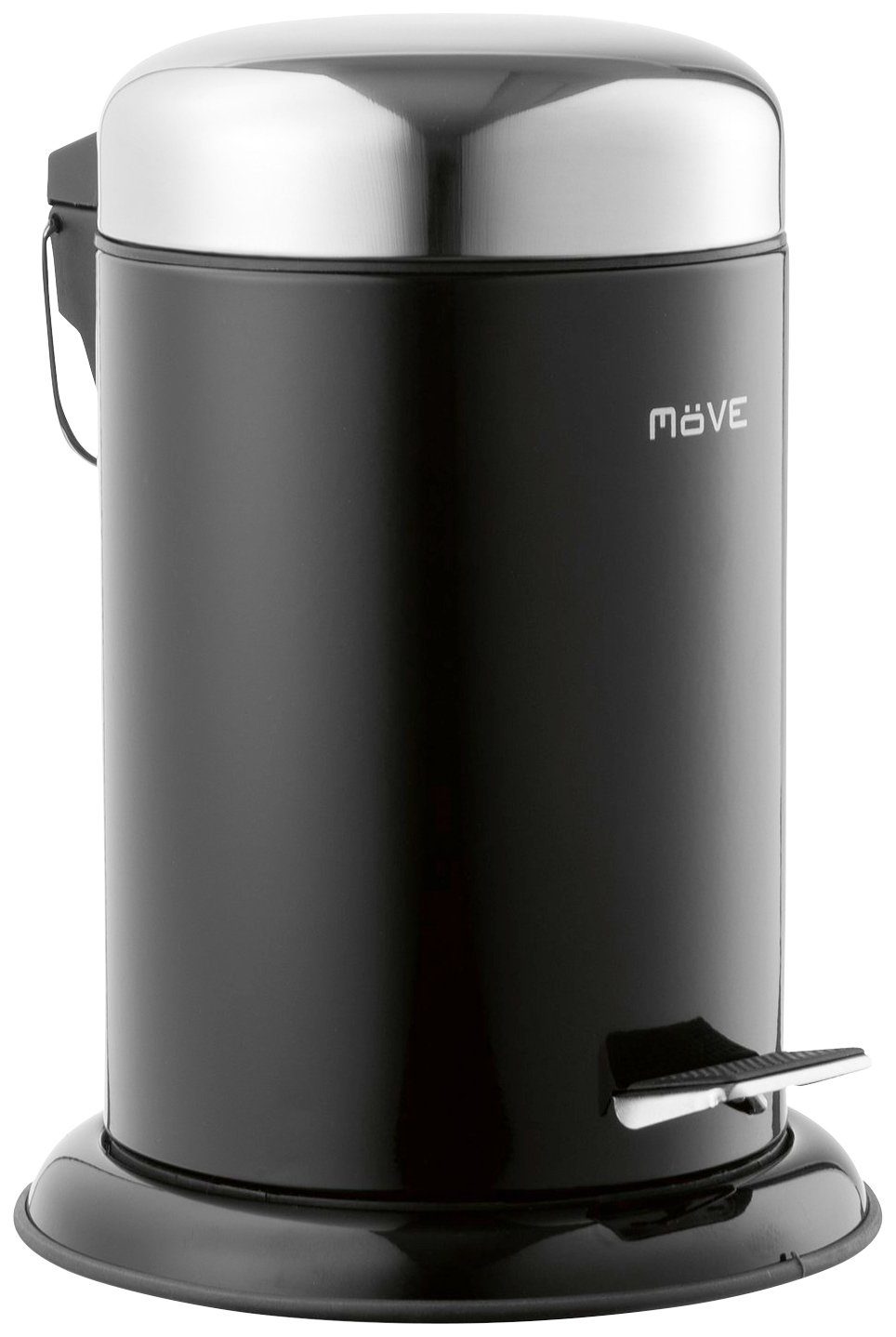 Möve Kosmetikeimer Treteimer Push, 3 Liter, schwarz