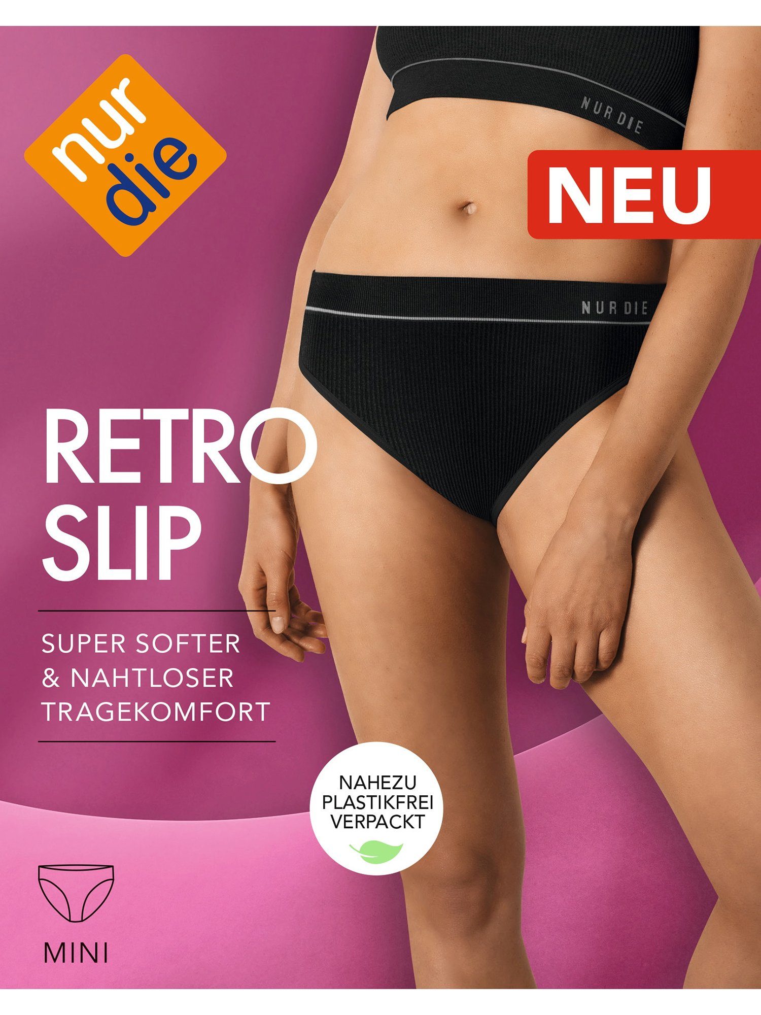 Retro Slip Nur Slip schwarz Die