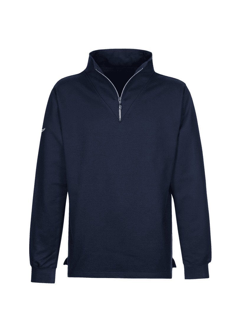 Reißverschluss-Sweater Trigema Sweatshirt TRIGEMA navy