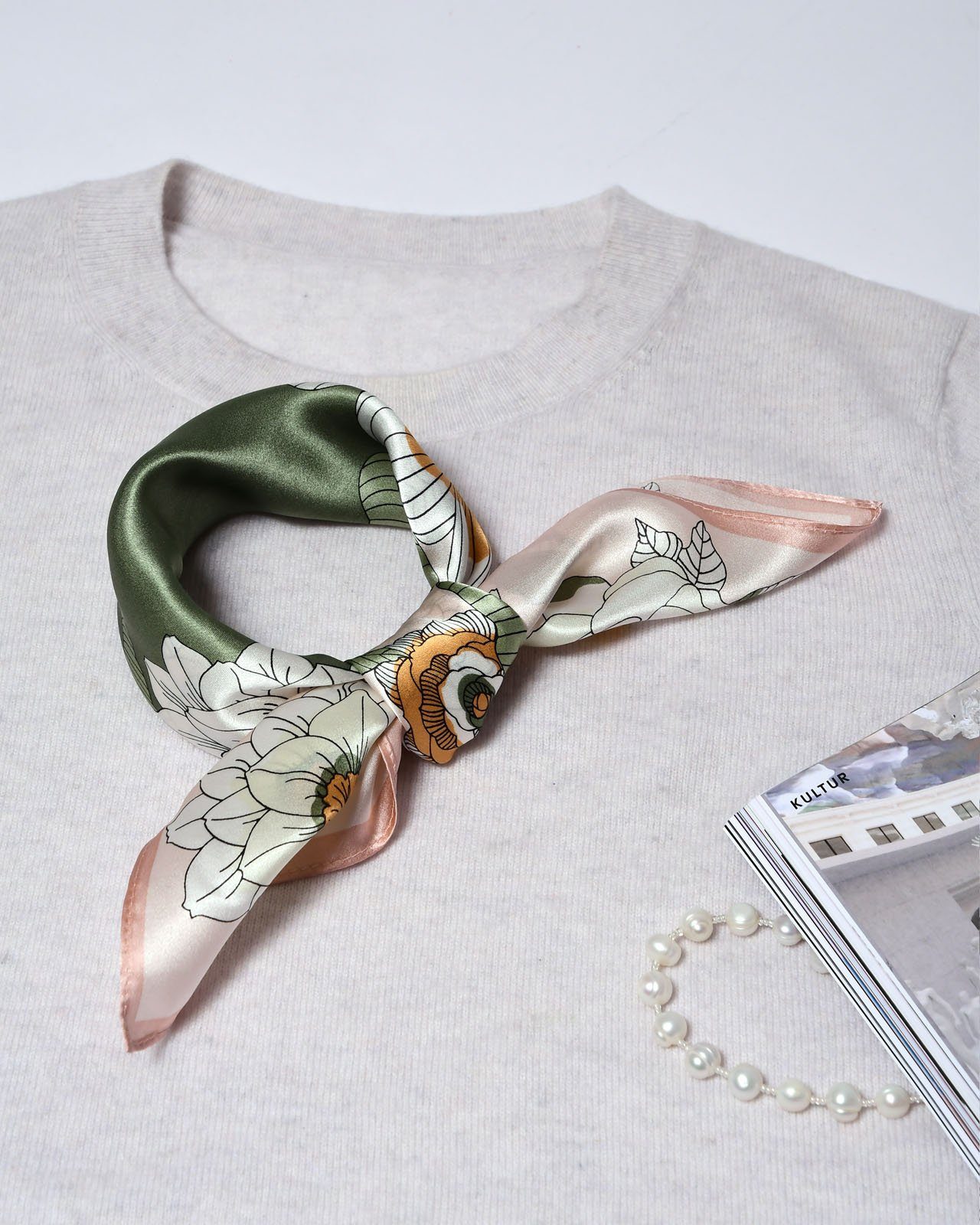 MayTree Seidentuch quadratisch Sommerbluete 53x53, (Stück), 100% Seide günstig online kaufen