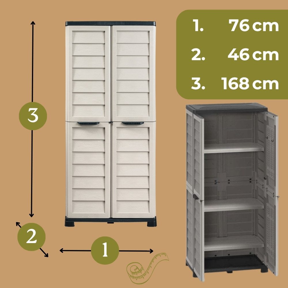 GarPet Garten-Geräteschrank Gartenschrank Wetterfest Outdoor Kunststoffschr günstig online kaufen