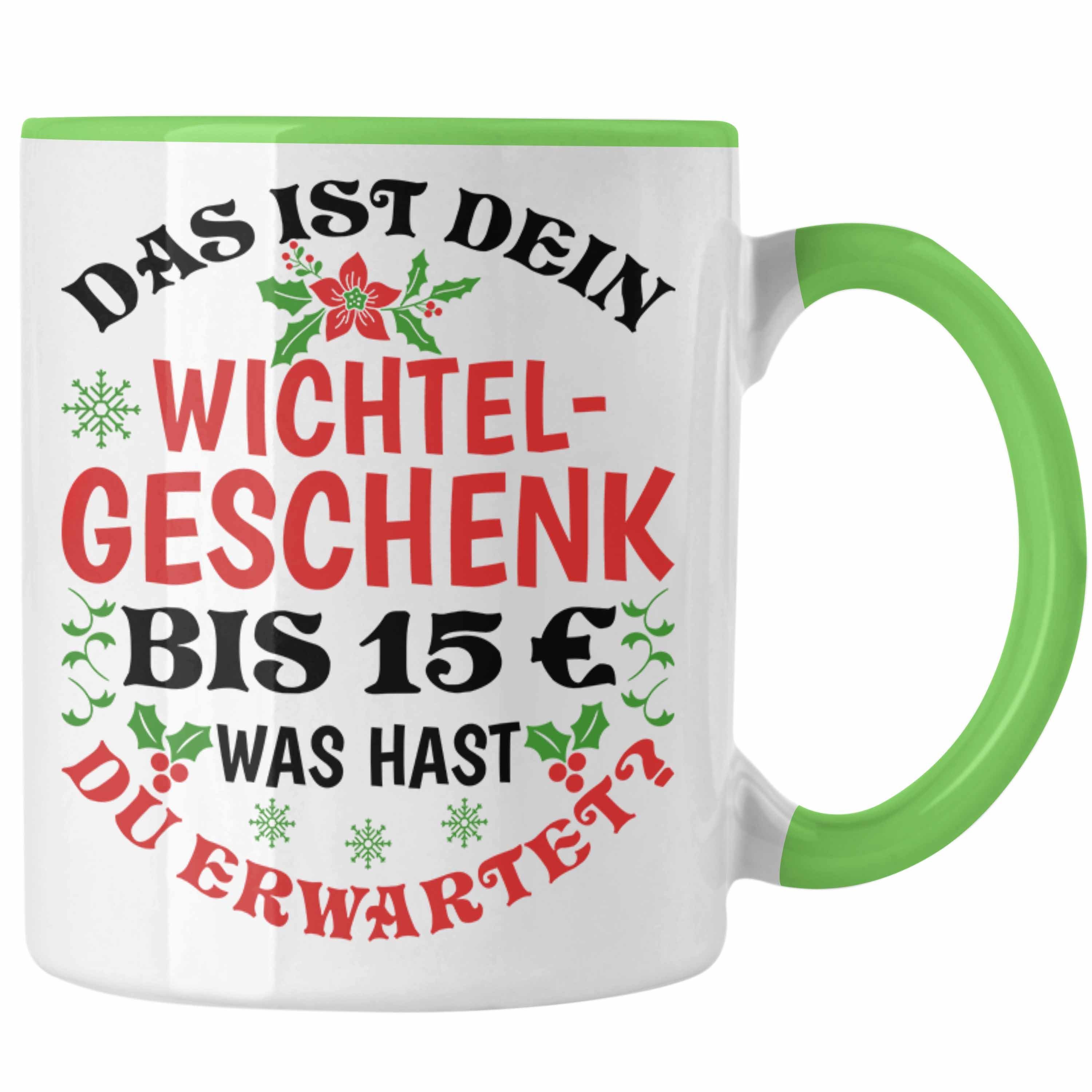 Trendation Tasse Wichtelgeschenk für 15 Euro Tasse Wichteln für Frauen Kollegen Wichtel Grün