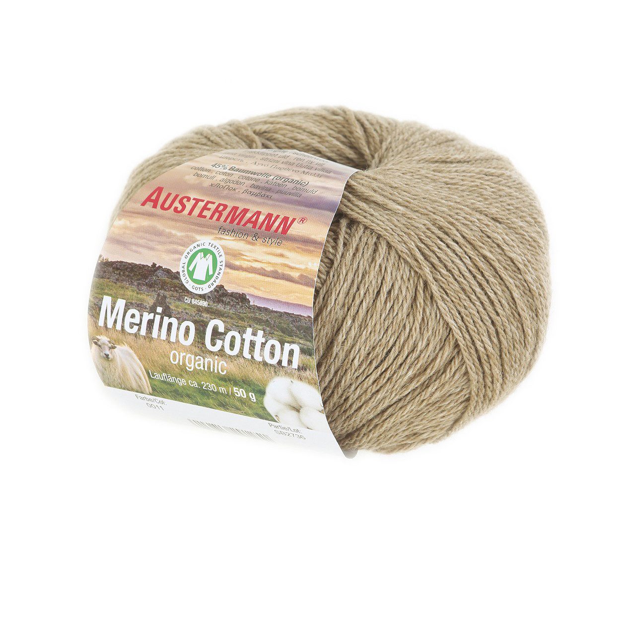 Austermann Garn Merino Cotton Häkelwolle, 230,00 m, besonders gut für Häkelarbeiten geeignet