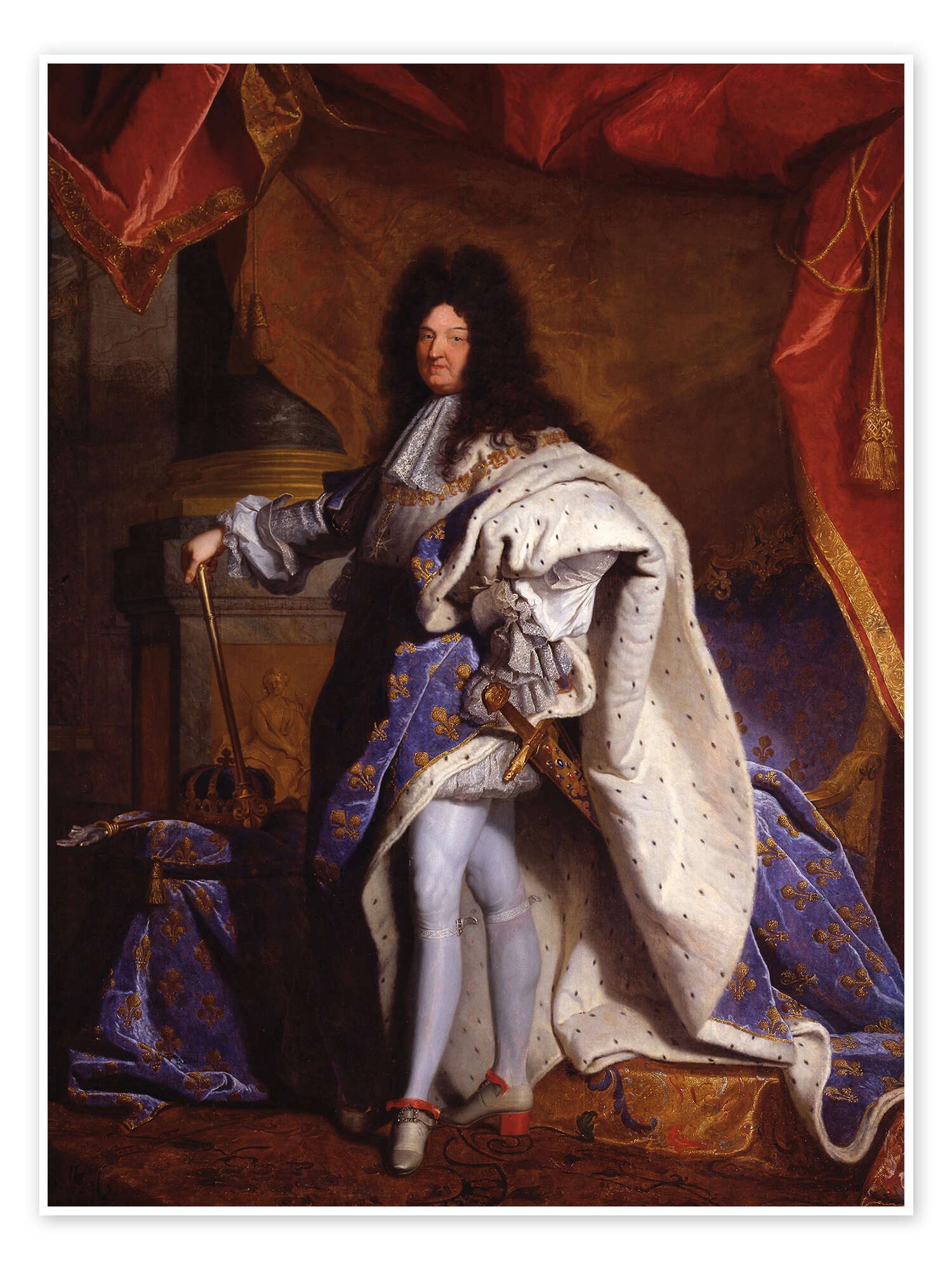 Posterlounge Wandbild Ludwig XIV in königlichem Gewand, Hyacinthe Rigaud, erhältlich als Poster, Leinwandbild, Wandsticker oder Acrylglasbild