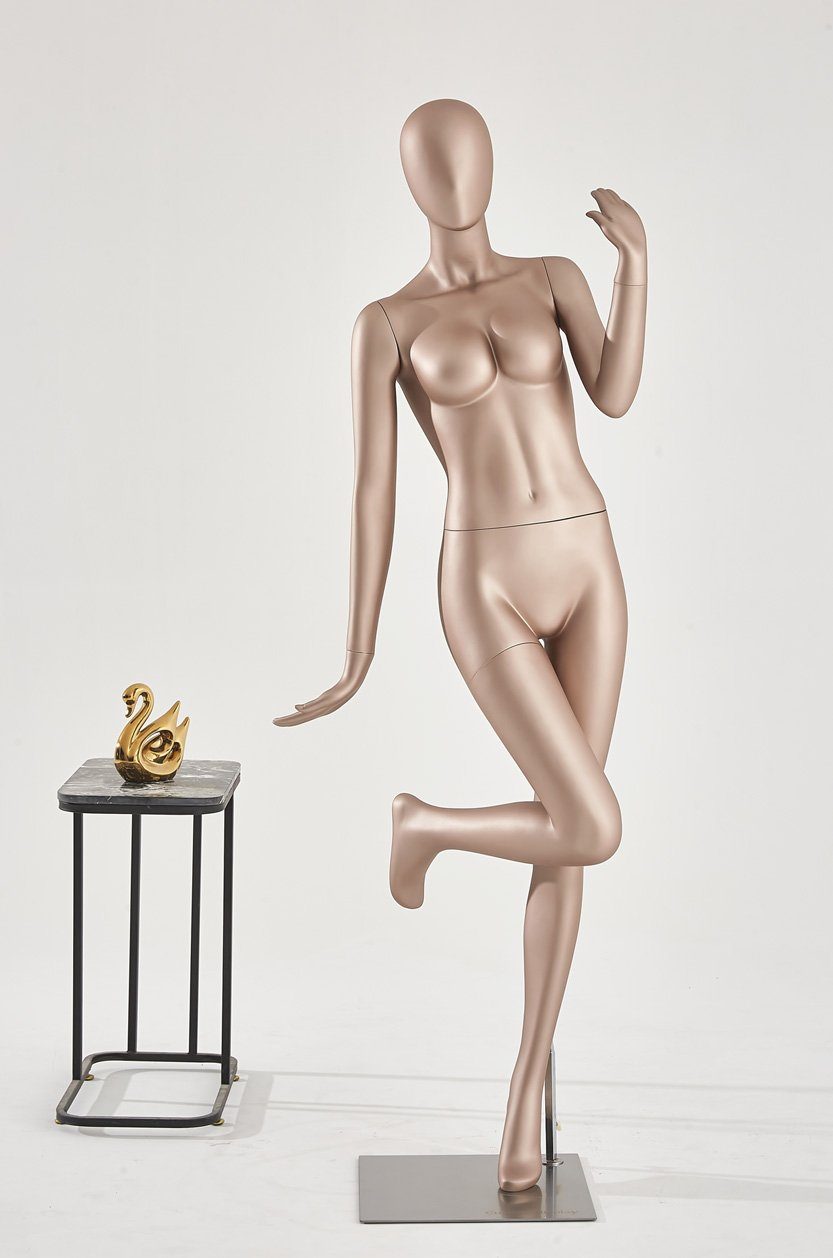 Eurotondisplay Schneiderpuppe Weibliche Schaufensterpuppe beige matt lackiert Egghead Schick, Nicht zutreffend