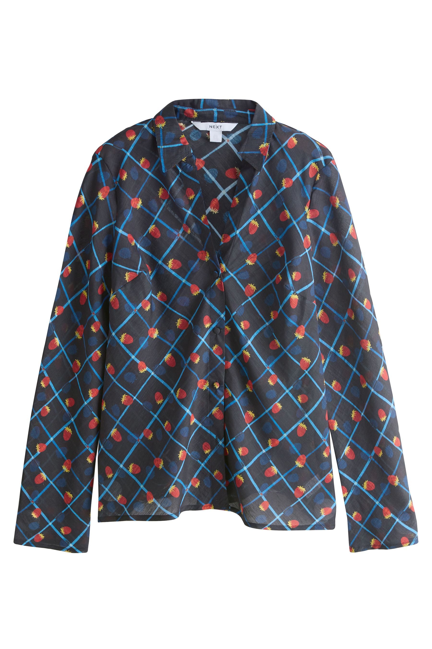 Checked Strawberry Print