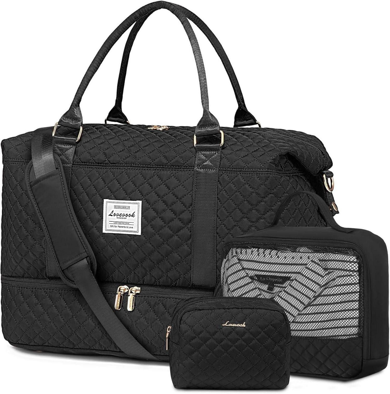Reisetasche Reisetasche Sporttasche Damen Groß Weekender Handgepäck mit Schuhfach