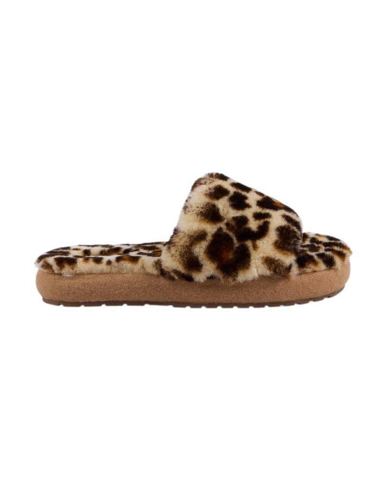 Emu Australia Mckay Leopard (Lammfell) braun Damen Hausschuh