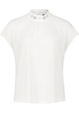Zero T-Shirt kurzarm mit Strass Detail (1-tlg) drapiert /gerafft