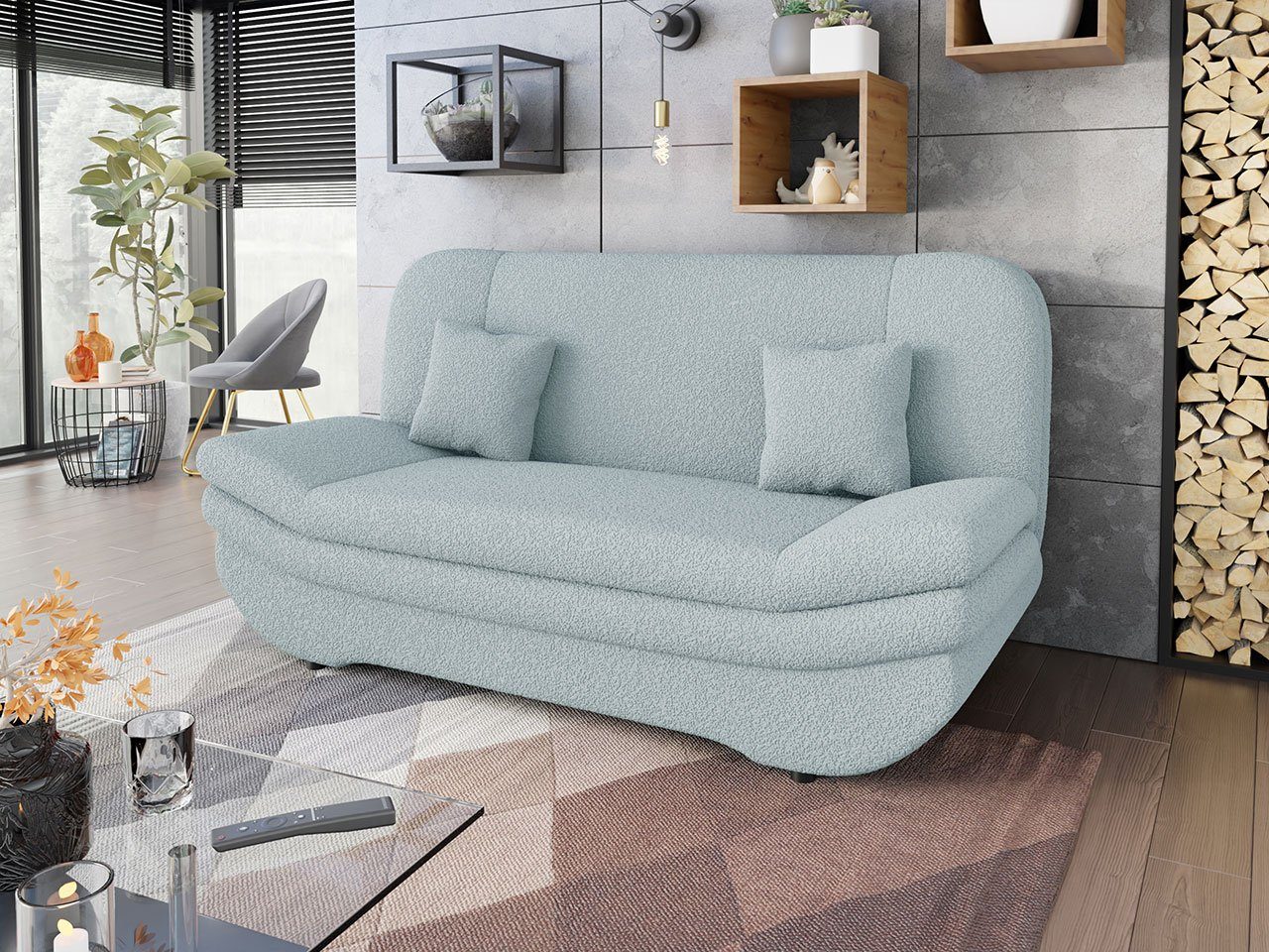 MIRJAN24 Schlafsofa Weronika Premium, mit Schlaffunktion und Bettkasten, Couch Kissen-Set mit Reißverschluss | Alle Sofas