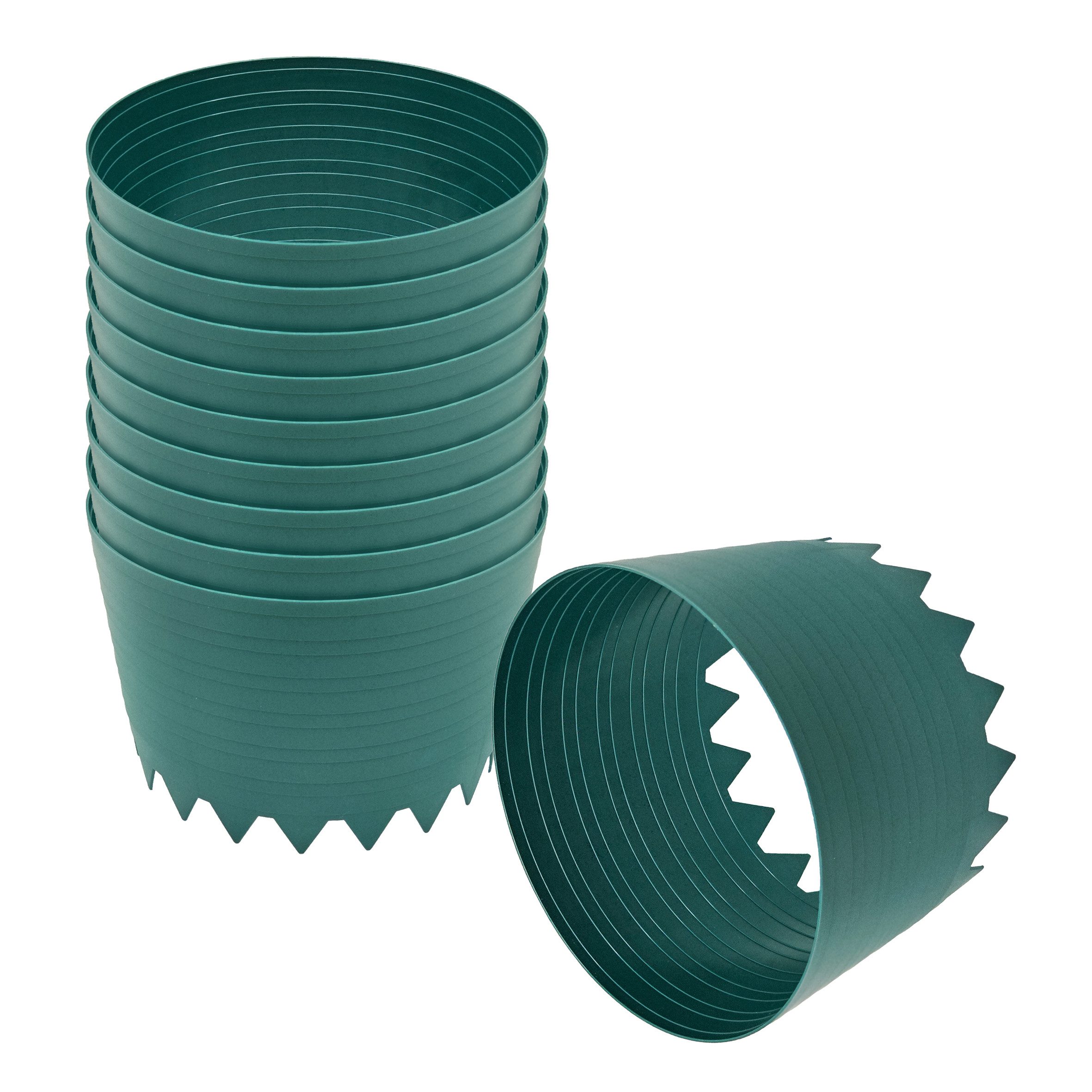 Spetebo Bewässerungssystem Kunststoff Bewässerungsring 20 cm grün, (Set, 10-tlg., 10er), 10er Set - Gießring zur Bewässerung von Pflanzen