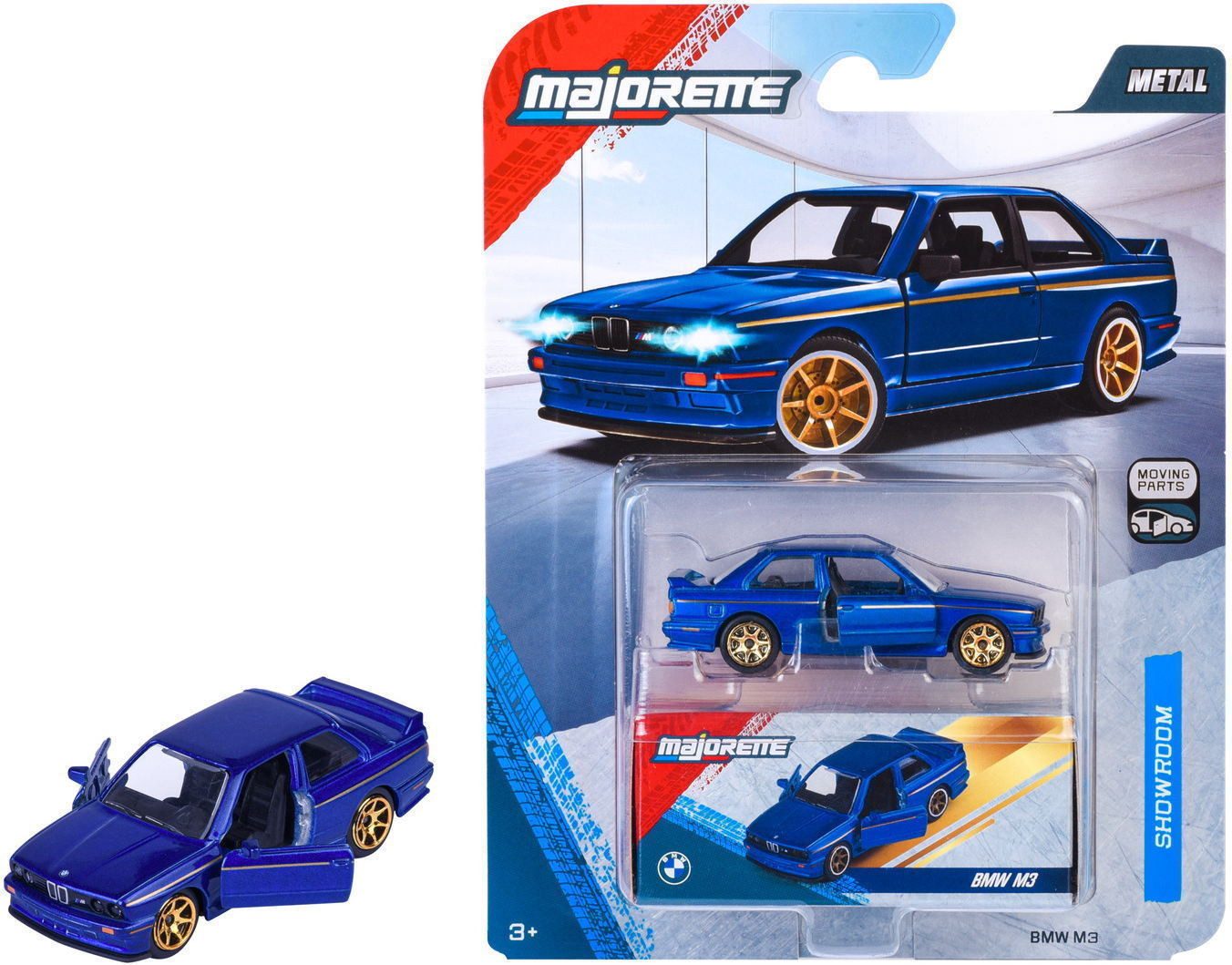 majORETTE Spielzeug-Auto Spielzeugauto Deluxe BMW M3 blau 7,5 cm 8502001000Q01