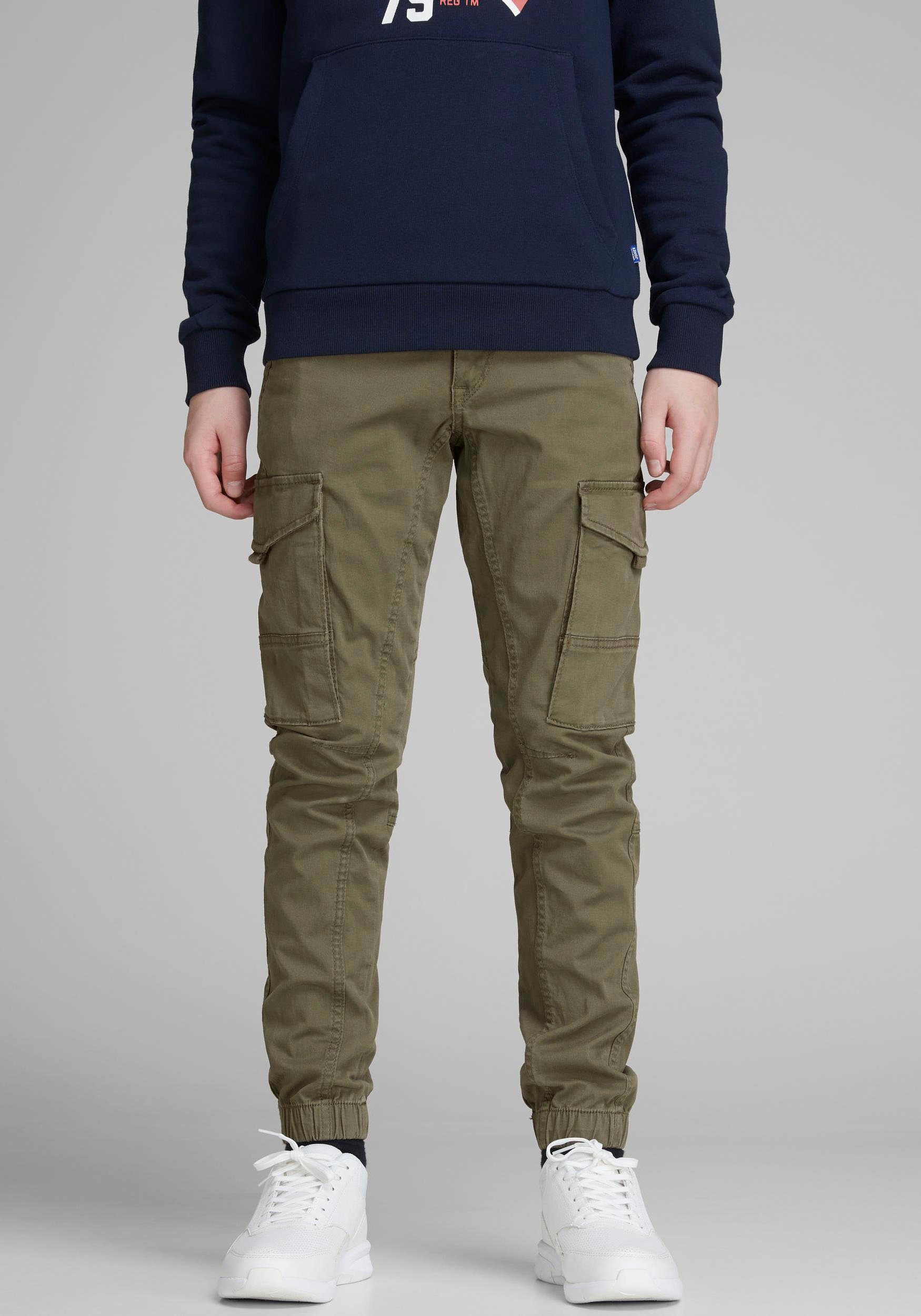 Cargohose JPSTPAUL JJFLAKE AKM 542 OLIVE NOOS JNR