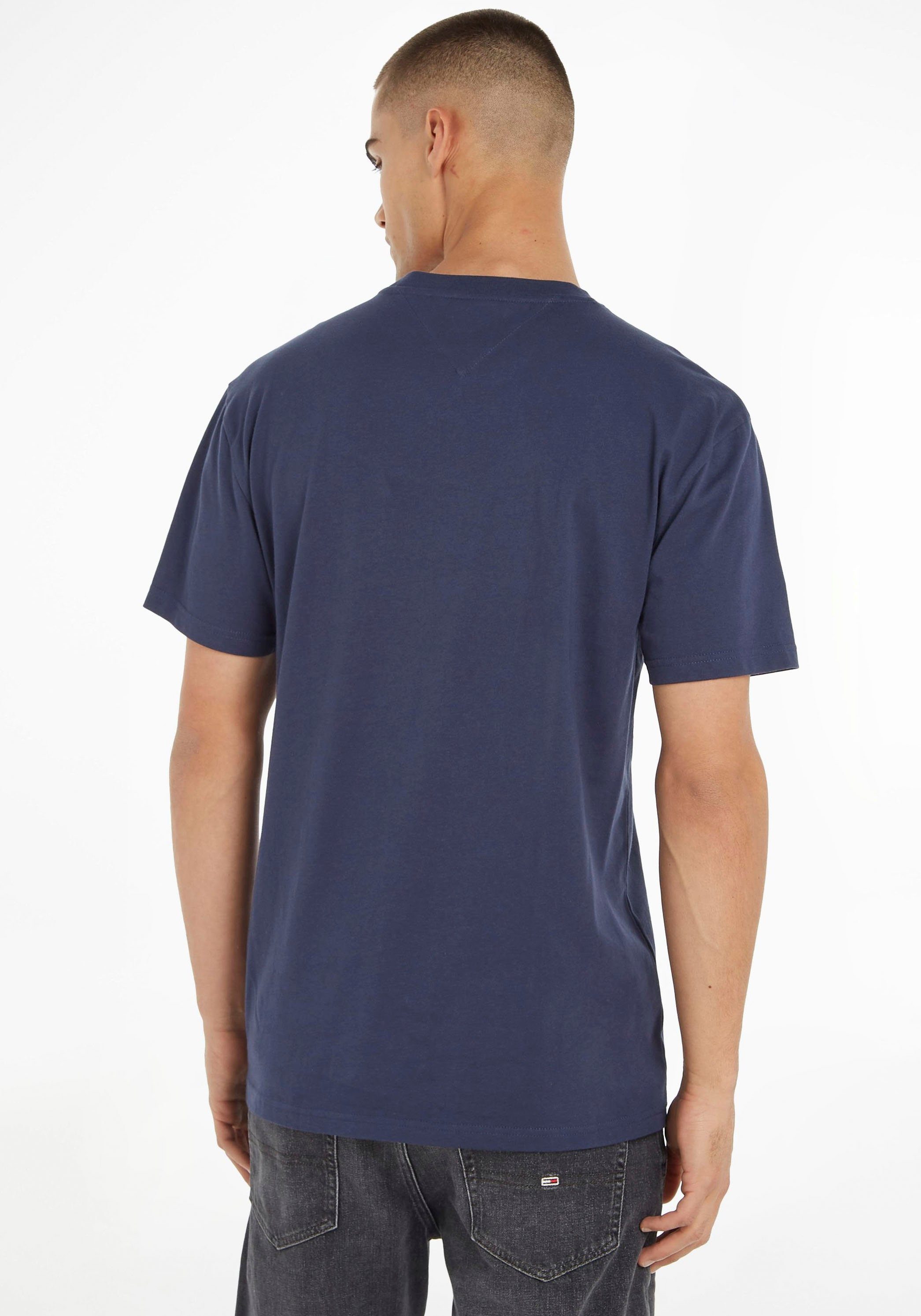 SMALL Tommy T-Shirt Jeans Twilight Navy CLSC TEE TEXT TJM