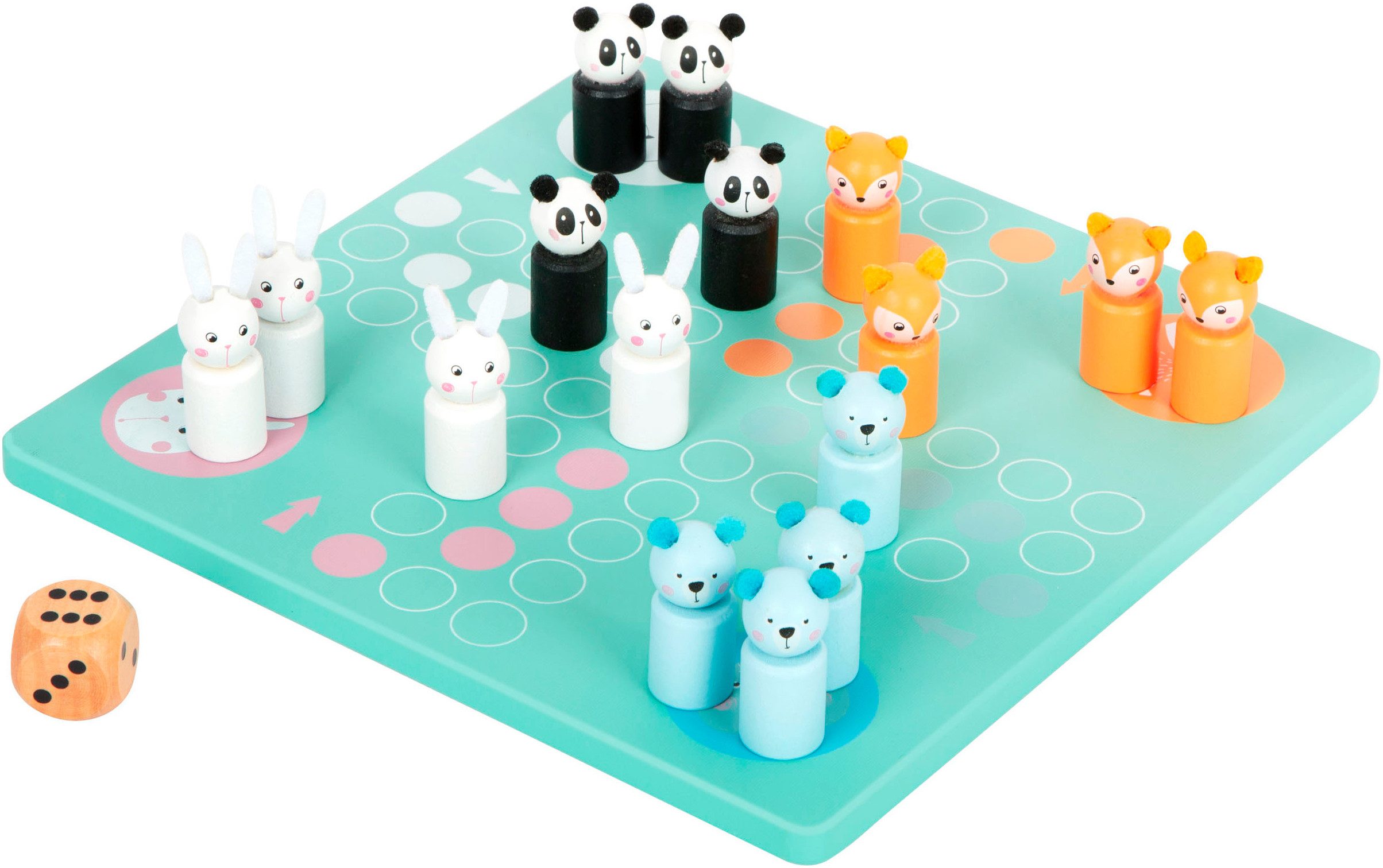 Small Foot Spiel Ludo, Pastell, Gesellschaftsspiel