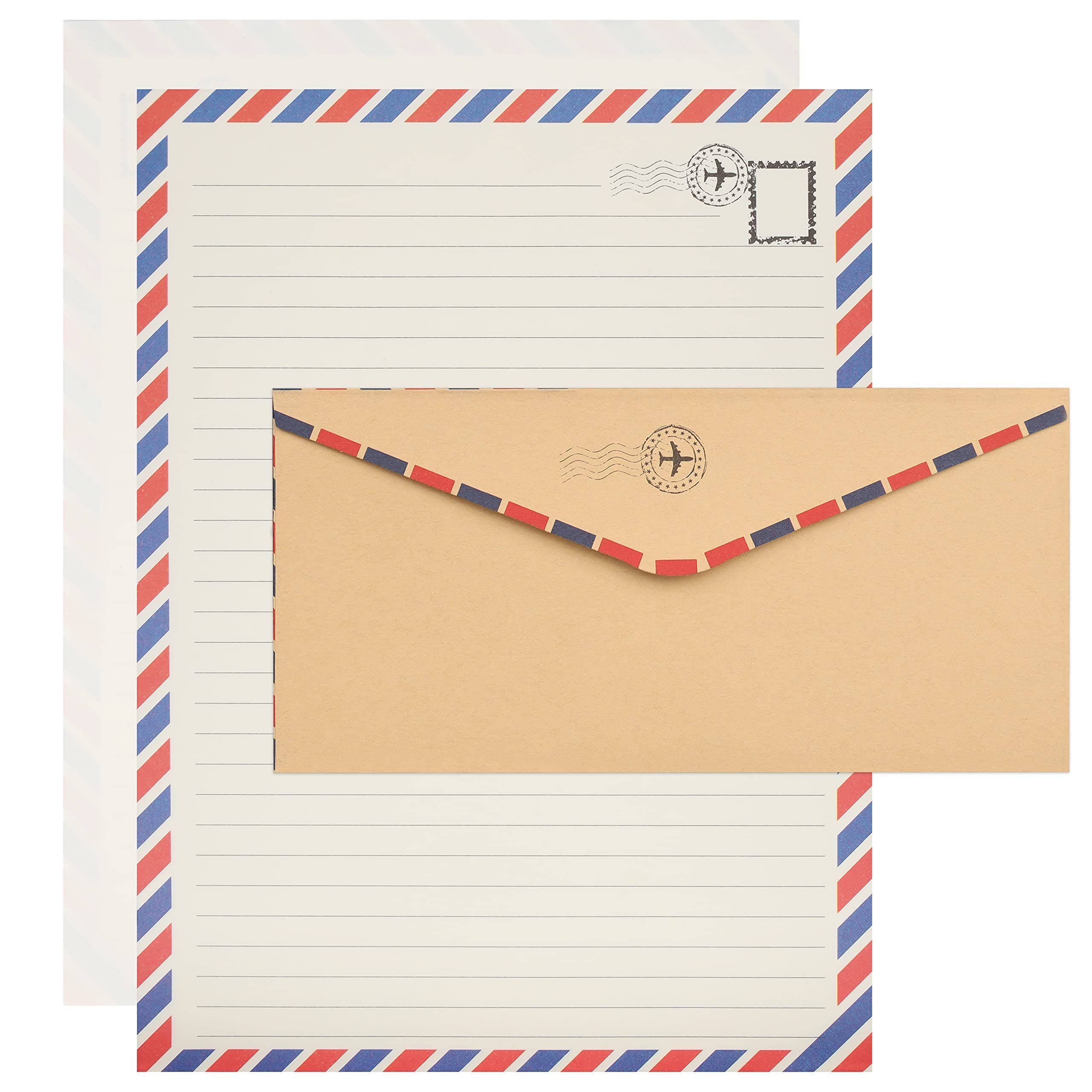 Belle Vous Aquarellpapier 96-teiliges Briefpapier- und Umschlagset, 96er Set Briefpapier & Umschlag | Papier