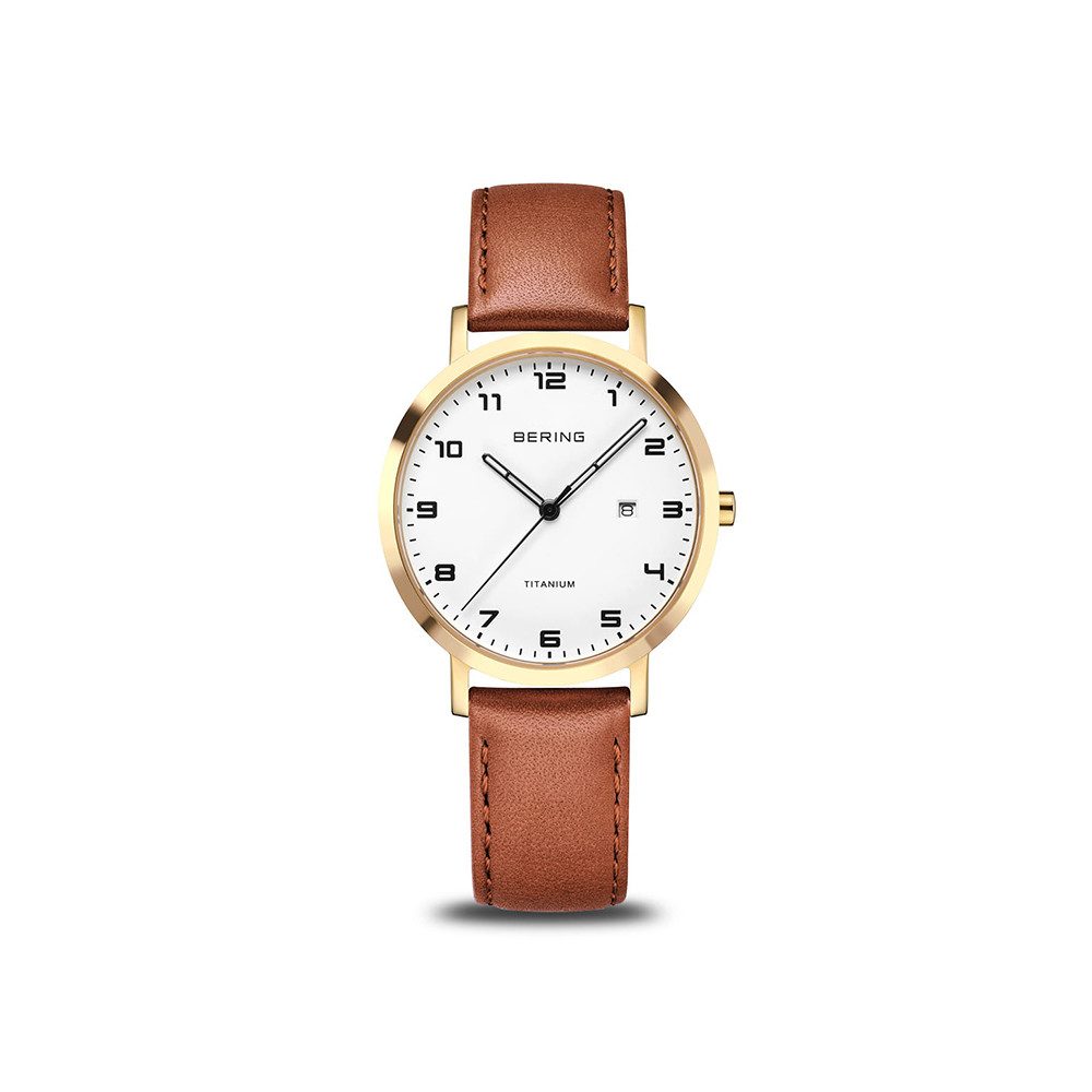 Quarzuhr Bering Titanium gold poliert/gebürstet 18634-534 18634-534
