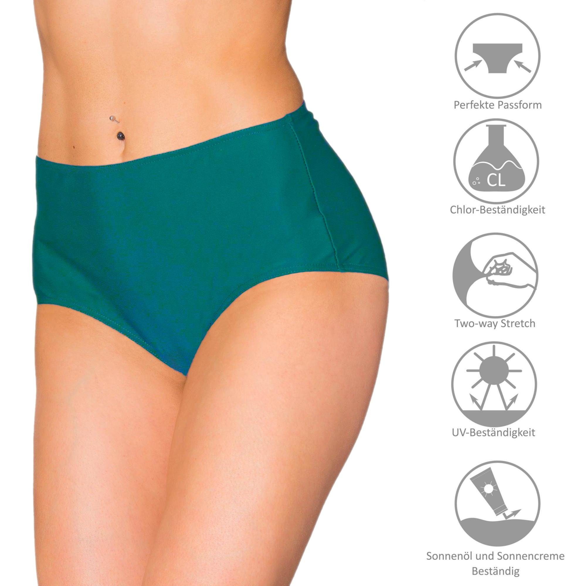 Aquarti Bikini-Hose Aquarti Damen Bikinihose Bikini-Slip mit Hohem Bund – Bild 5 von 5