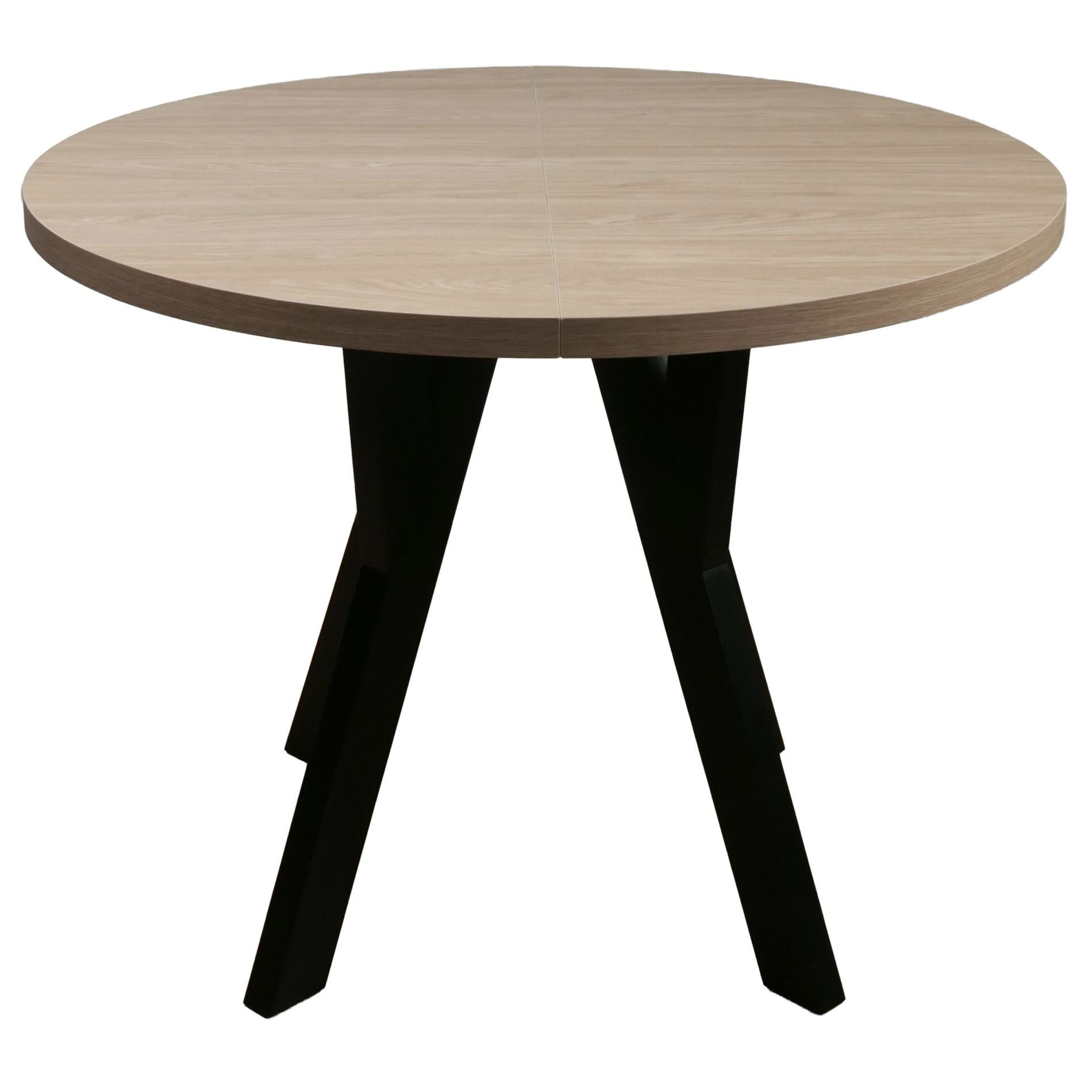 Selsey Esstisch OSENESS, Ausziehtisch rund modernes Design mit Holzbeinen 100–180 cm
