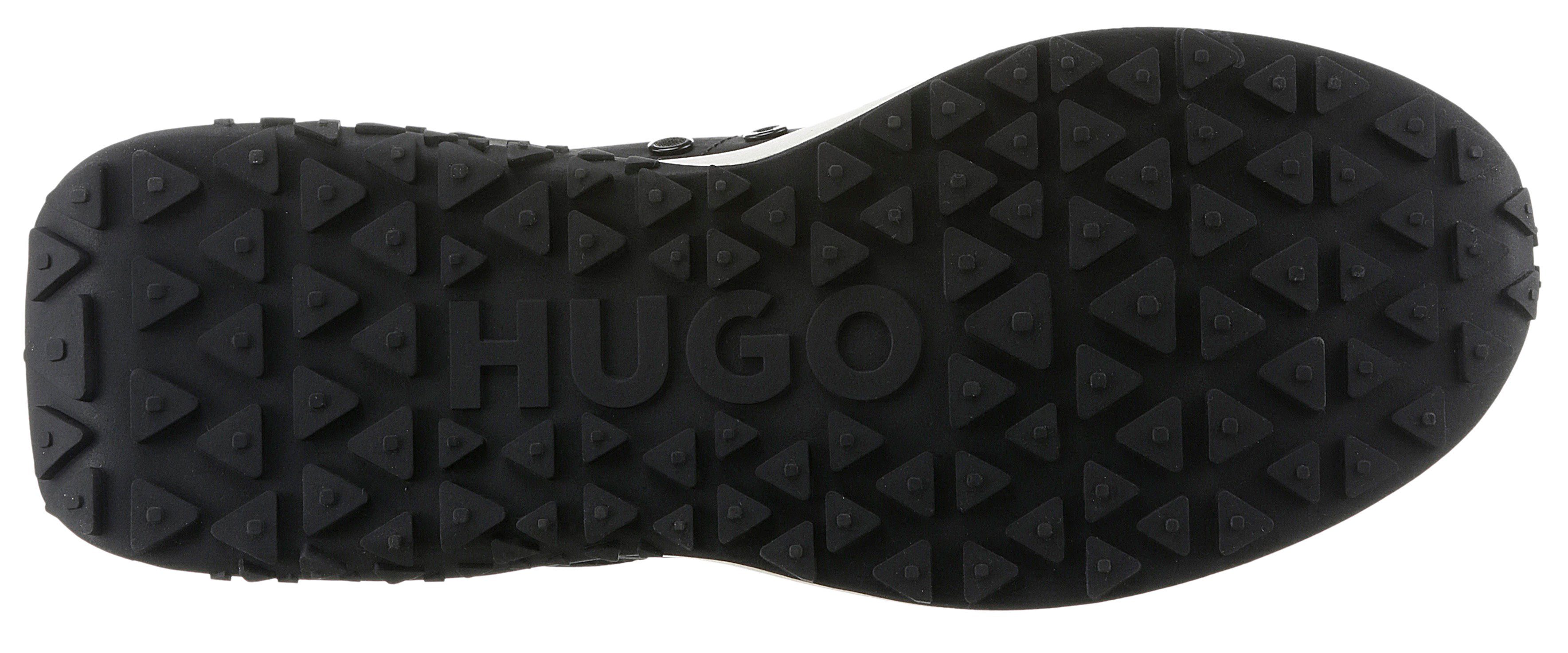 HUGO Kane_Runn Sneaker mit Anziehlasche khaki-schwarz