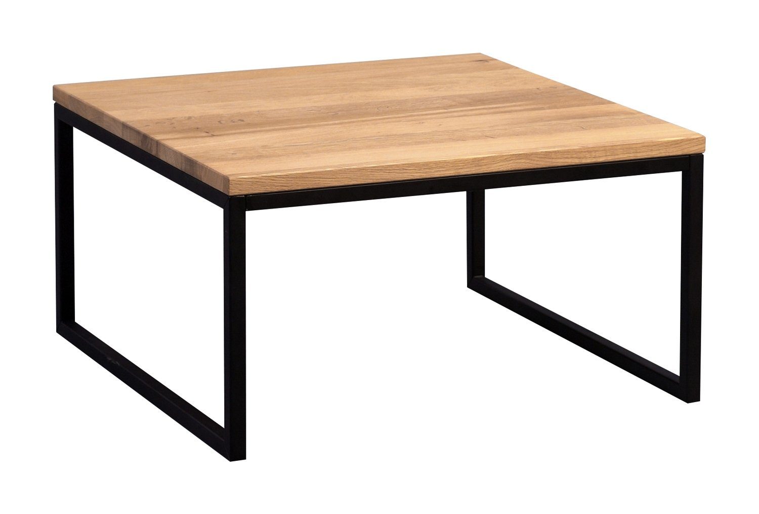 Couchtisch KAROLIN, Wildeiche massiv, Metallgestell