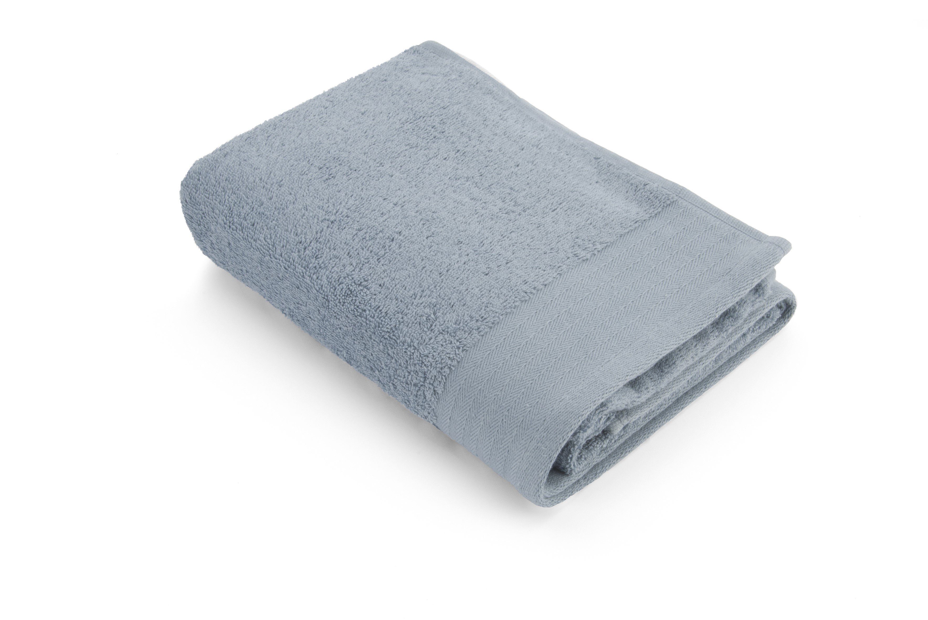 Badetuch Blau (1-St) Soft Baumwolle 60x110 cm, Cotton Handtuch Walra -