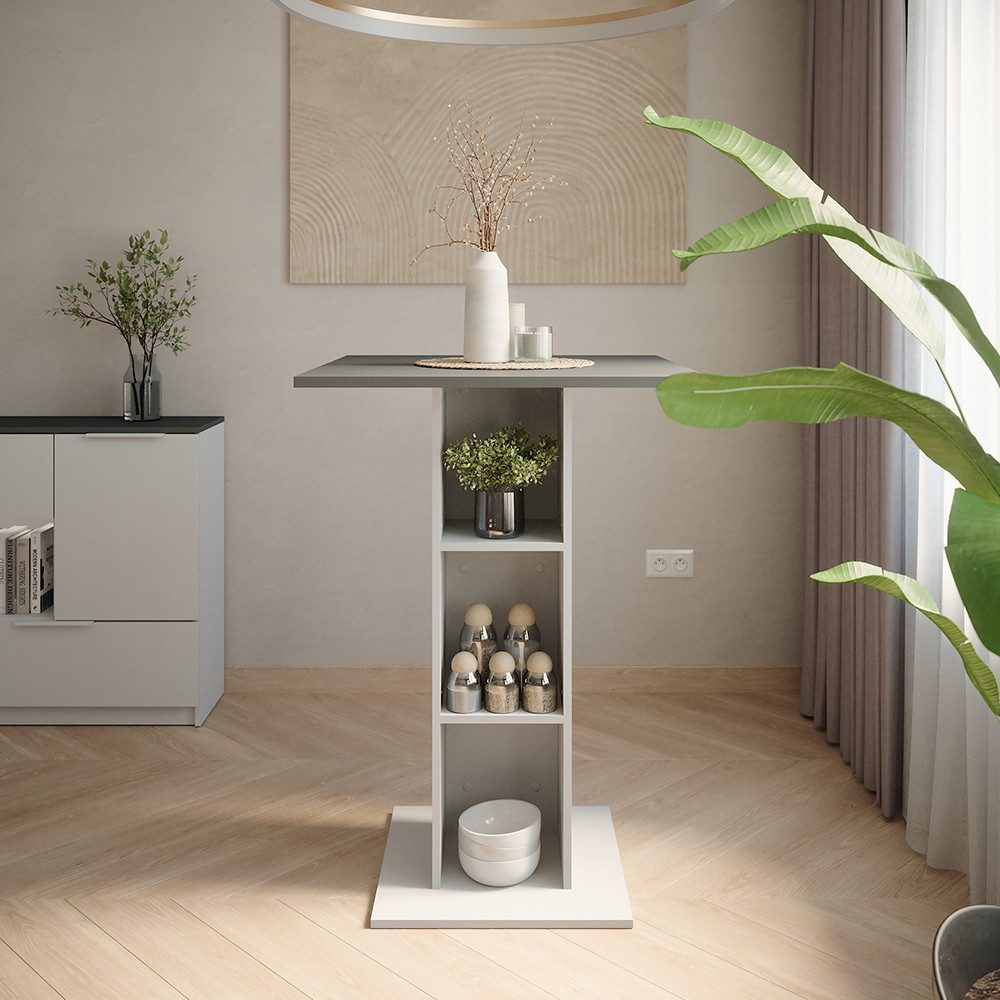 Vicco Bartisch Repose, Anthrazit/Weiß, 75 x 75 cm günstig online kaufen