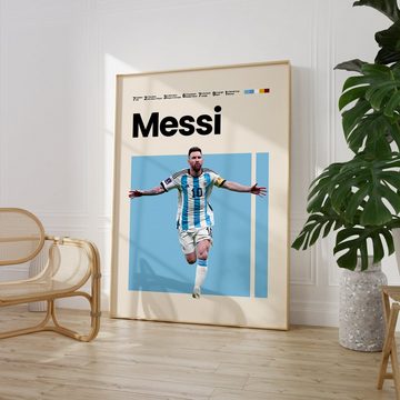 JUSTGOODMOOD Poster Premium ® Lionel Messi Argentinien · Fußball · ohne Rahmen