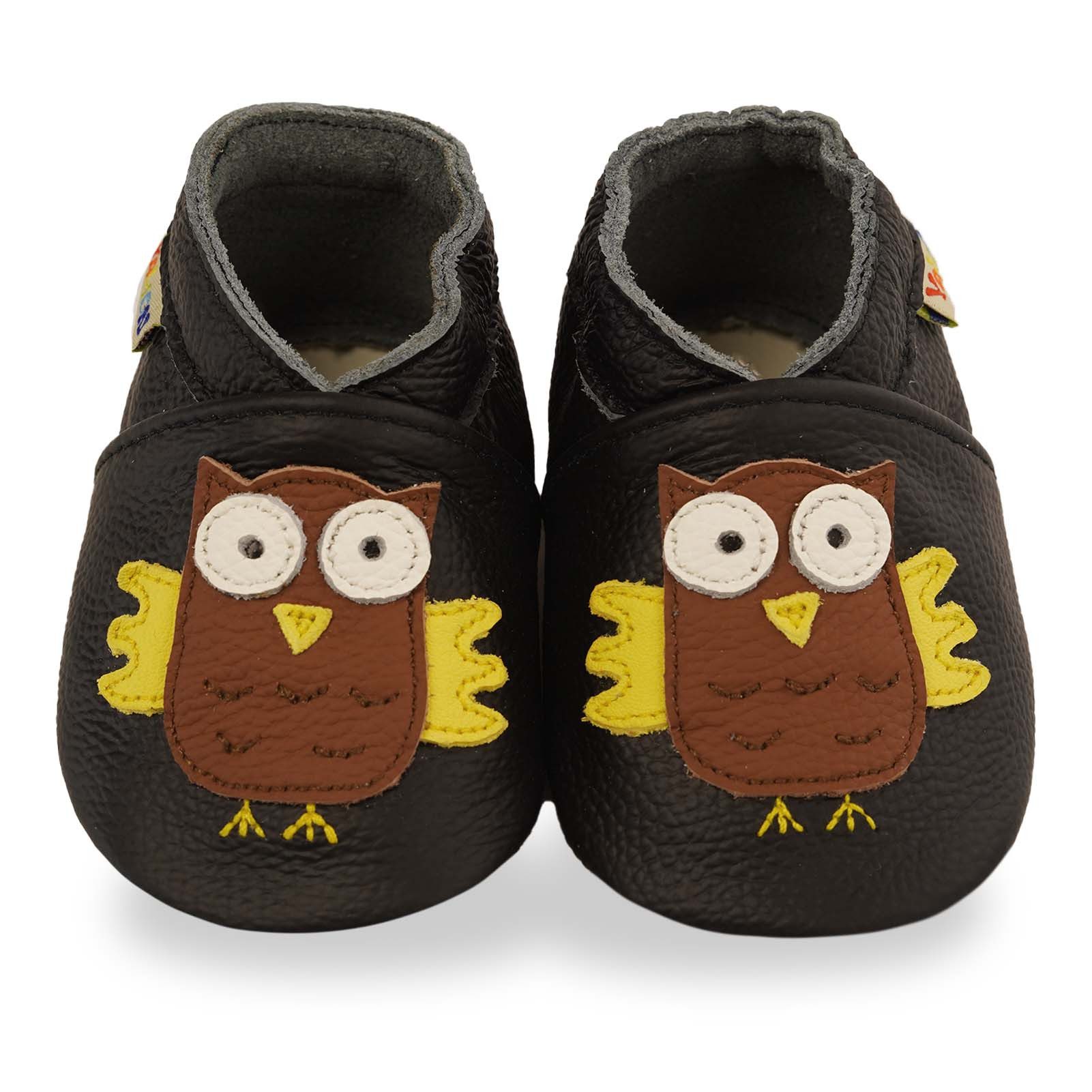 Yalion Yalion Leder Baby-Lauflernschuhe, weich, rutschfest, handgefertigt Krabbelschuh