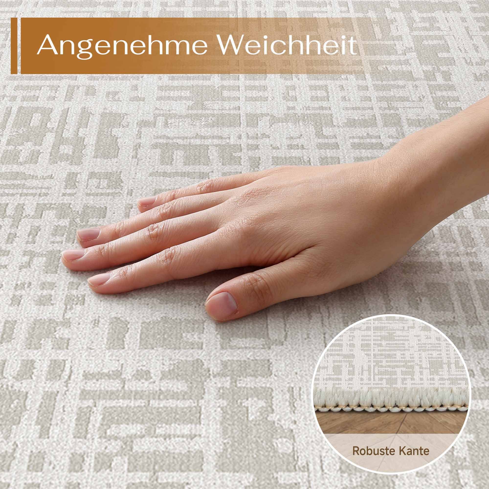 PURECOZY Teppich moderner Kurzflor Teppich, weich & kuschelig für diverse Innenräume, Rechteckig, Höhe: 5 mm, waschbar, rutschfest, 120x180, 160x230, 200x300, 300x400 cm