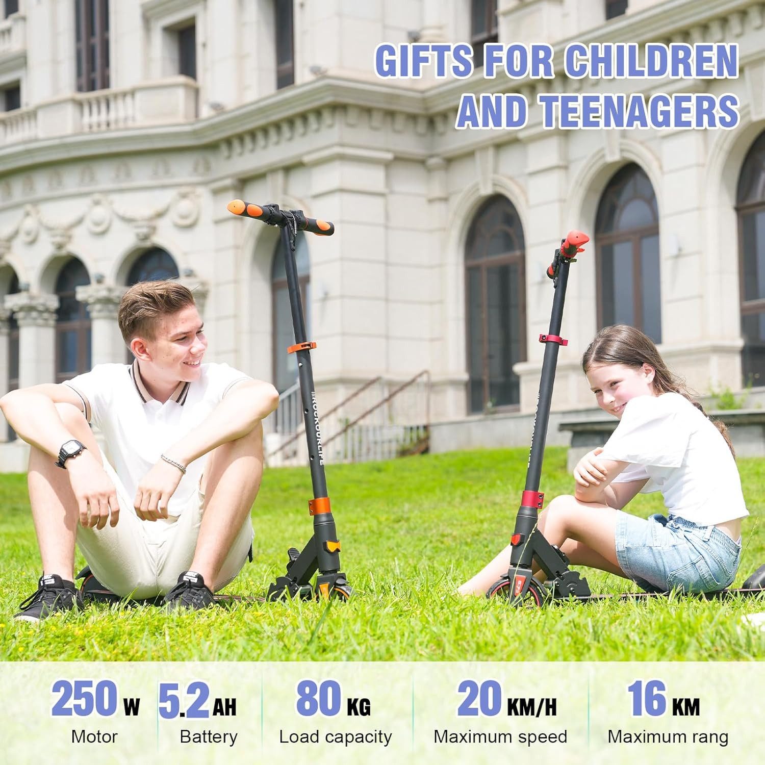Athlix E-Scooter Elektroroller für Kinder ab 6 Jahren, 20km/h R15 E-Scooter, 20km/h schnell, 12–16 km Reichweite, für 115–165 cm Körpergröße