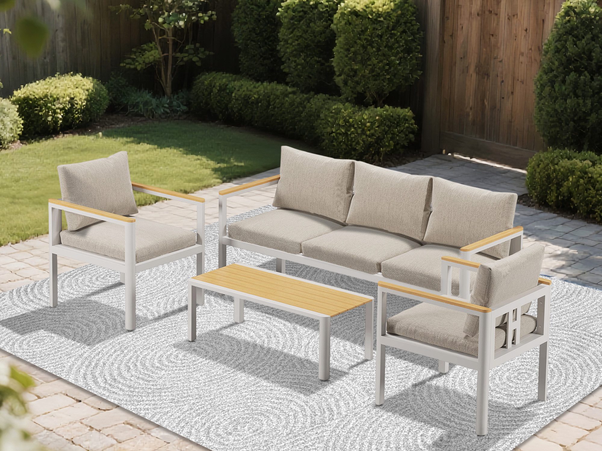 MeXo Gartenlounge-Set, (Gartenmöbel Set aus Aluminium, günstig online kaufen