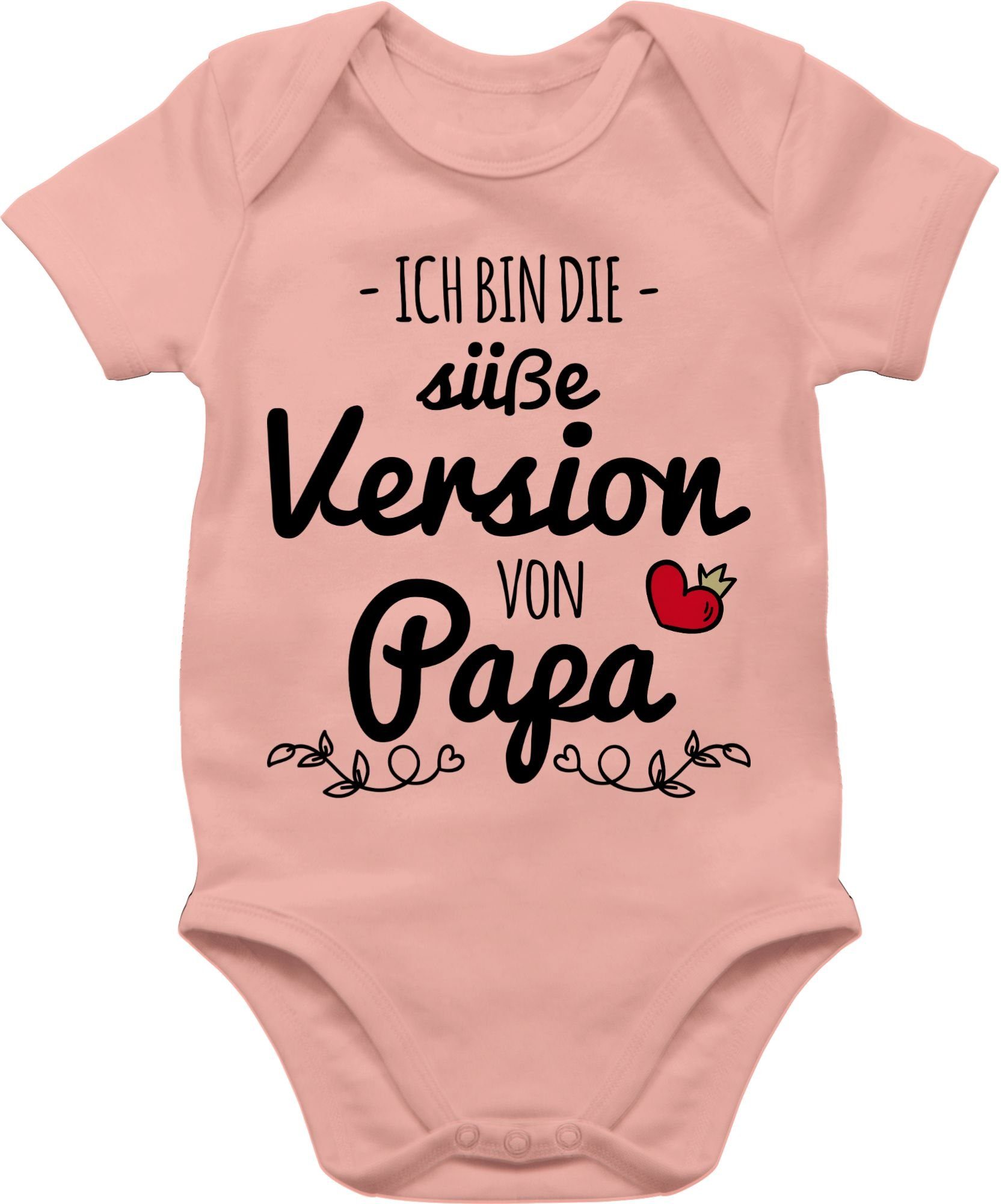 Babyrosa Süße Version Baby 1 von Geschenk Shirtbody Vatertag Shirtracer Papa