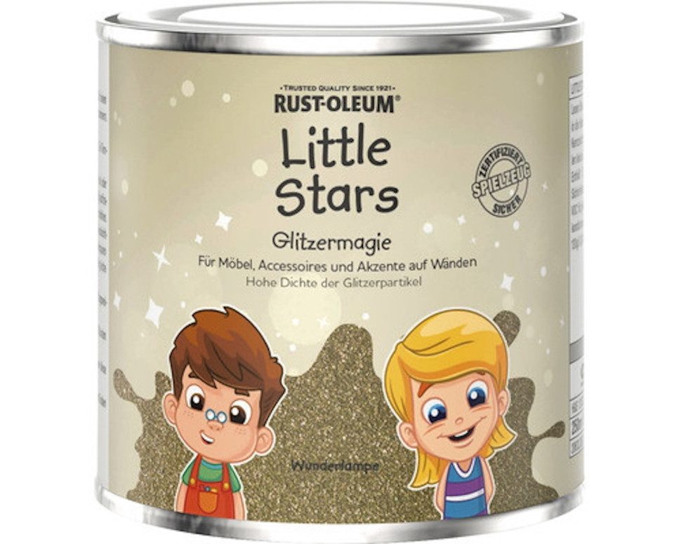 Alpina Holzlack Little Stars Glitzermagie 250 ml Glitzerfarbe Möbel Wände, 250ml, hochdeckend, Glitzer