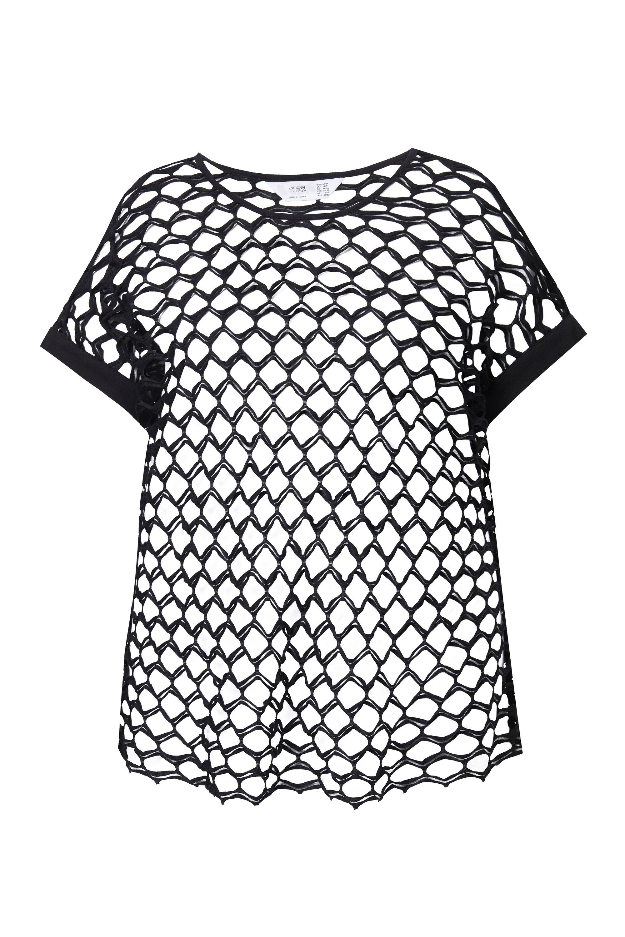 Angel of Style T-Shirt T-Shirt Boxy Fit Netz-Jersey günstig online kaufen