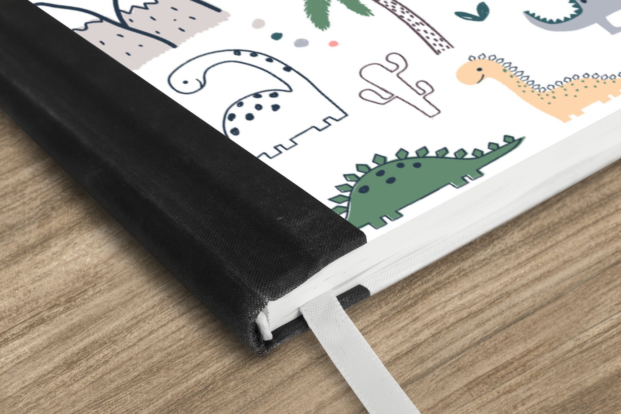 Thumbnail - MuchoWow Notizbuch Muster - Dino - Baum - Jungen - Kinder - Kinder, Notebook, Notizblock a5, Tagebuch, Journal Liniert