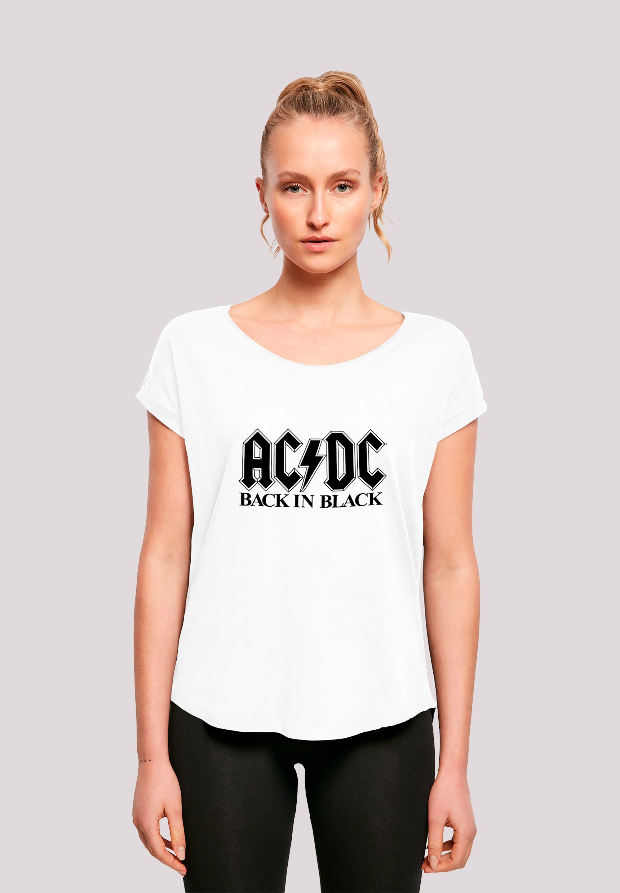 F4NT4STIC T-Shirt ACDC Back In Black Logo für Kinder & Herren Print