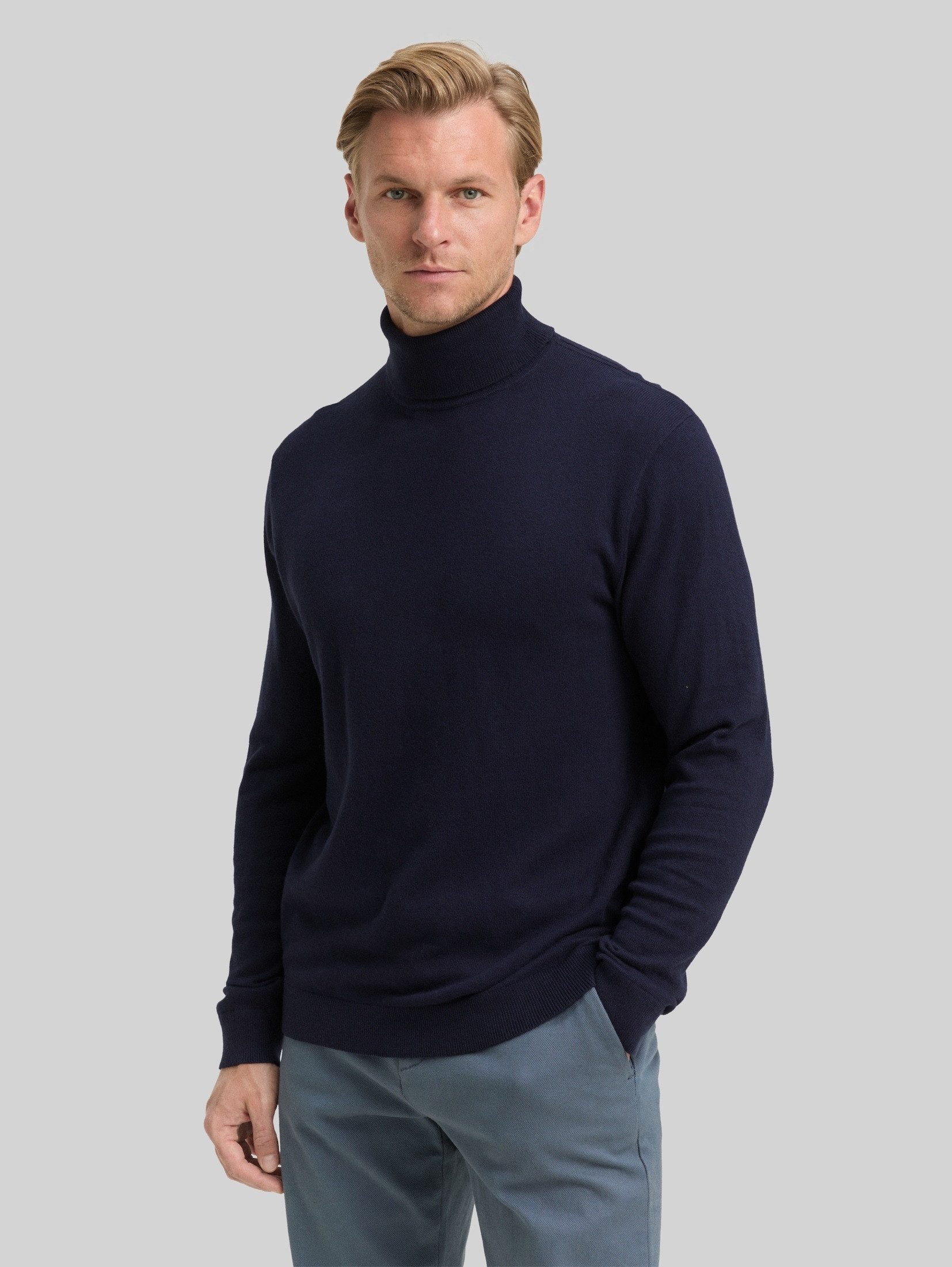 TOM TAILOR Strickpullover Pullover & Strickjacken Rollkragenpullover mit Kaschmir-Anteil