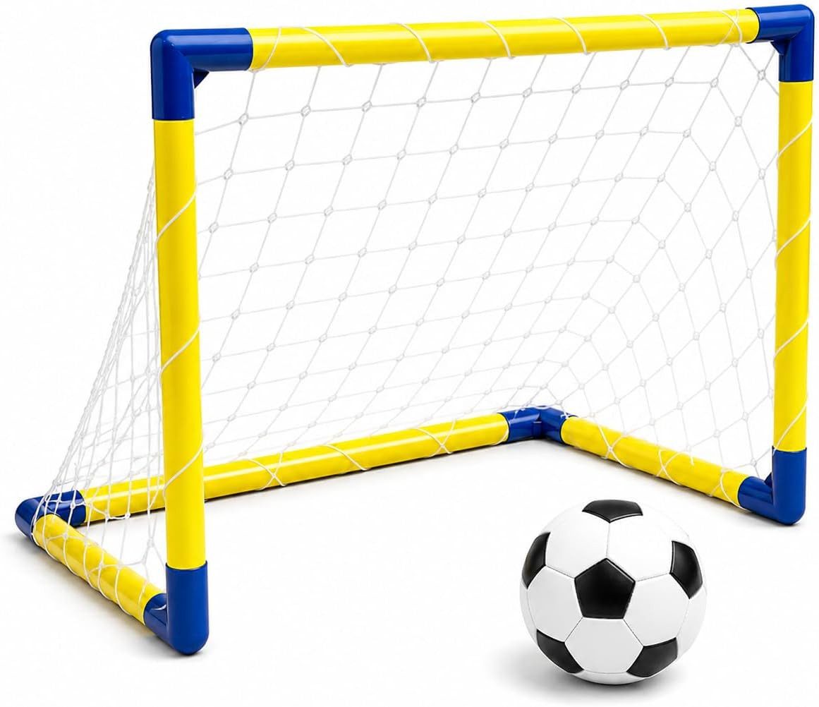 Fußballtor Fußballtor mit Netz & Fußball – Stabiles Trainingstor – Gartentor