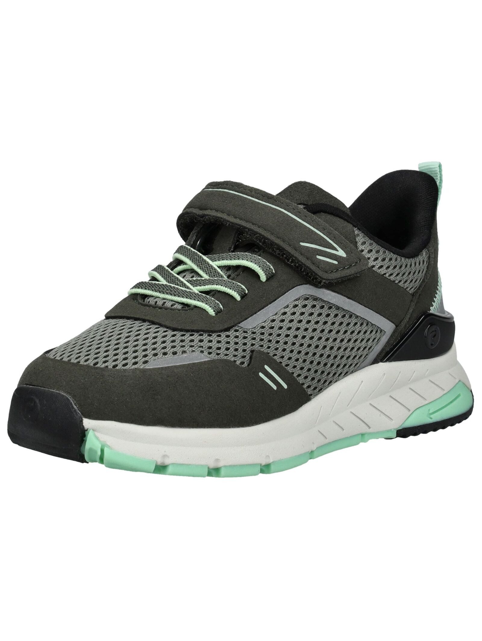 Halbschuhe Lederimitat/Textil . Klettschuh
