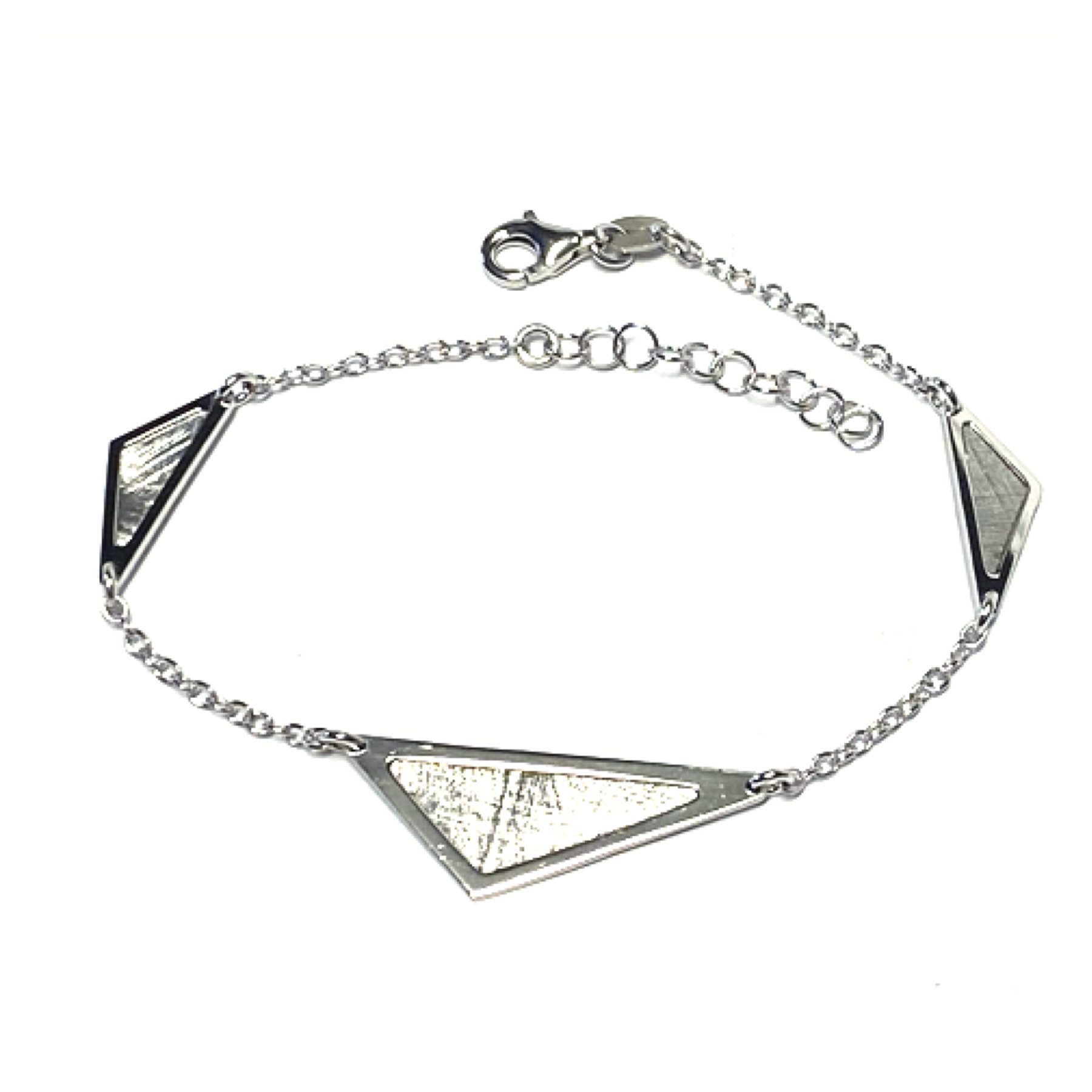 Edelschmiede925 Silberarmband 18-20cm Silber rhodniert Anlaufschutz Dreieck