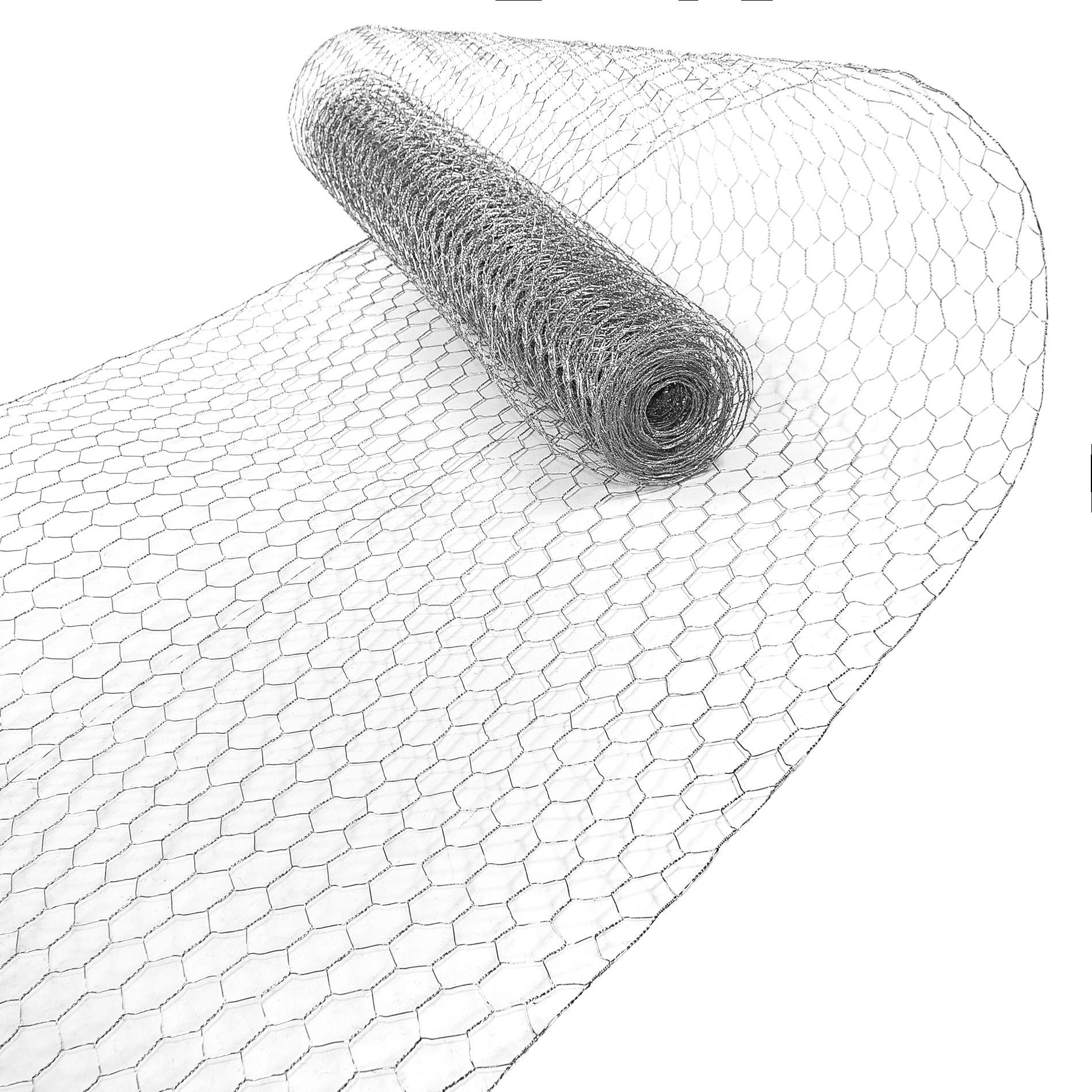 ESTEXO Gartenzaun Sechseckgeflecht Volierendraht Hasendraht 1,00 x 25 m Drahtzaun Zaun