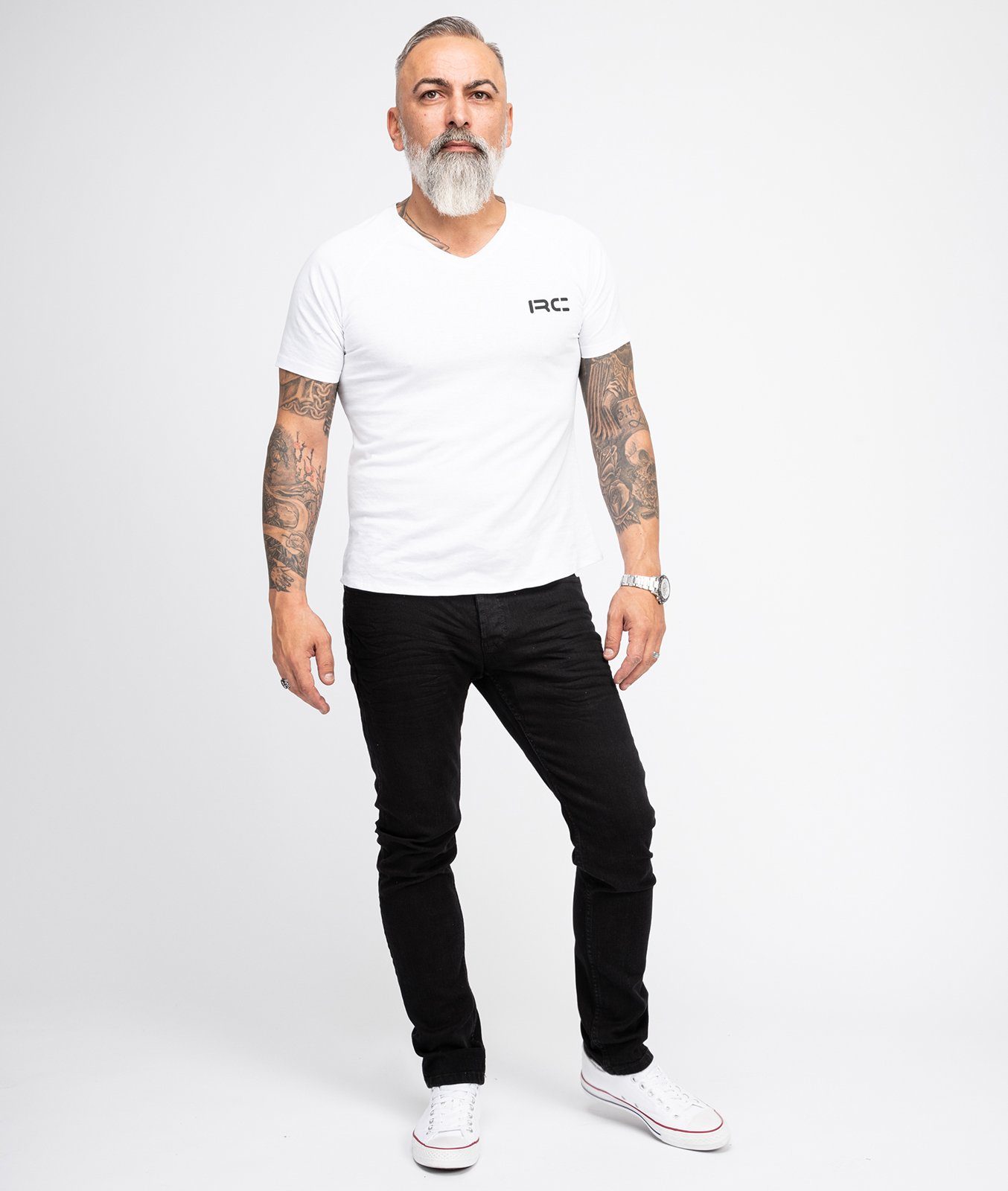 Rock Creek Slim-fit-Jeans Herren Jeans Slim Fit Schwarz RC-2146