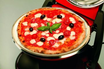 G3Ferrari Pizzaofen Delizia G1000602 rot, bis 400 Grad mit feuerfestem Naturstein
