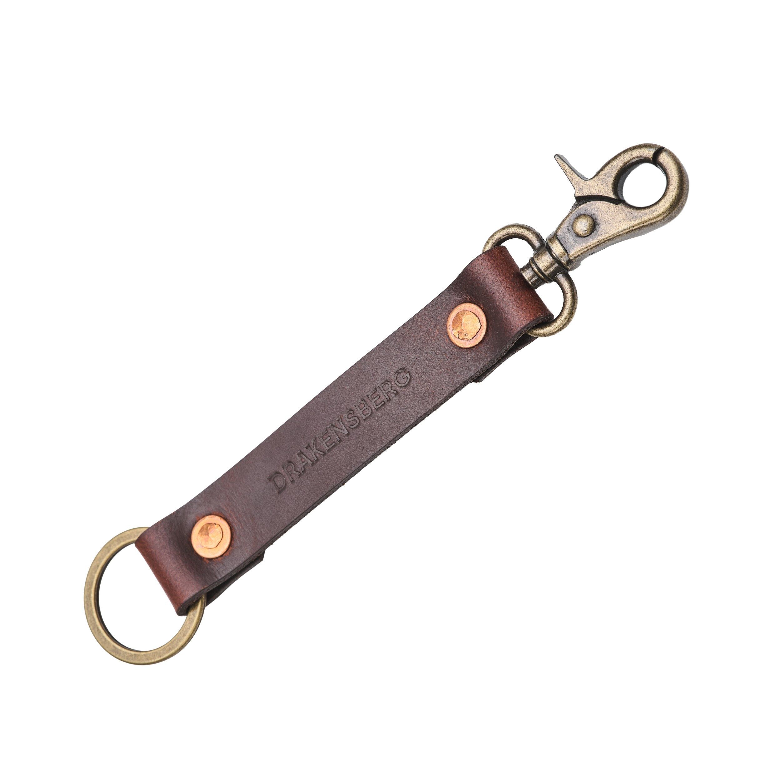DRAKENSBERG Schlüsselanhänger »Connor« aus Leder, hochwertiger Lederanhänger für Schlüsselbund mit Karabiner