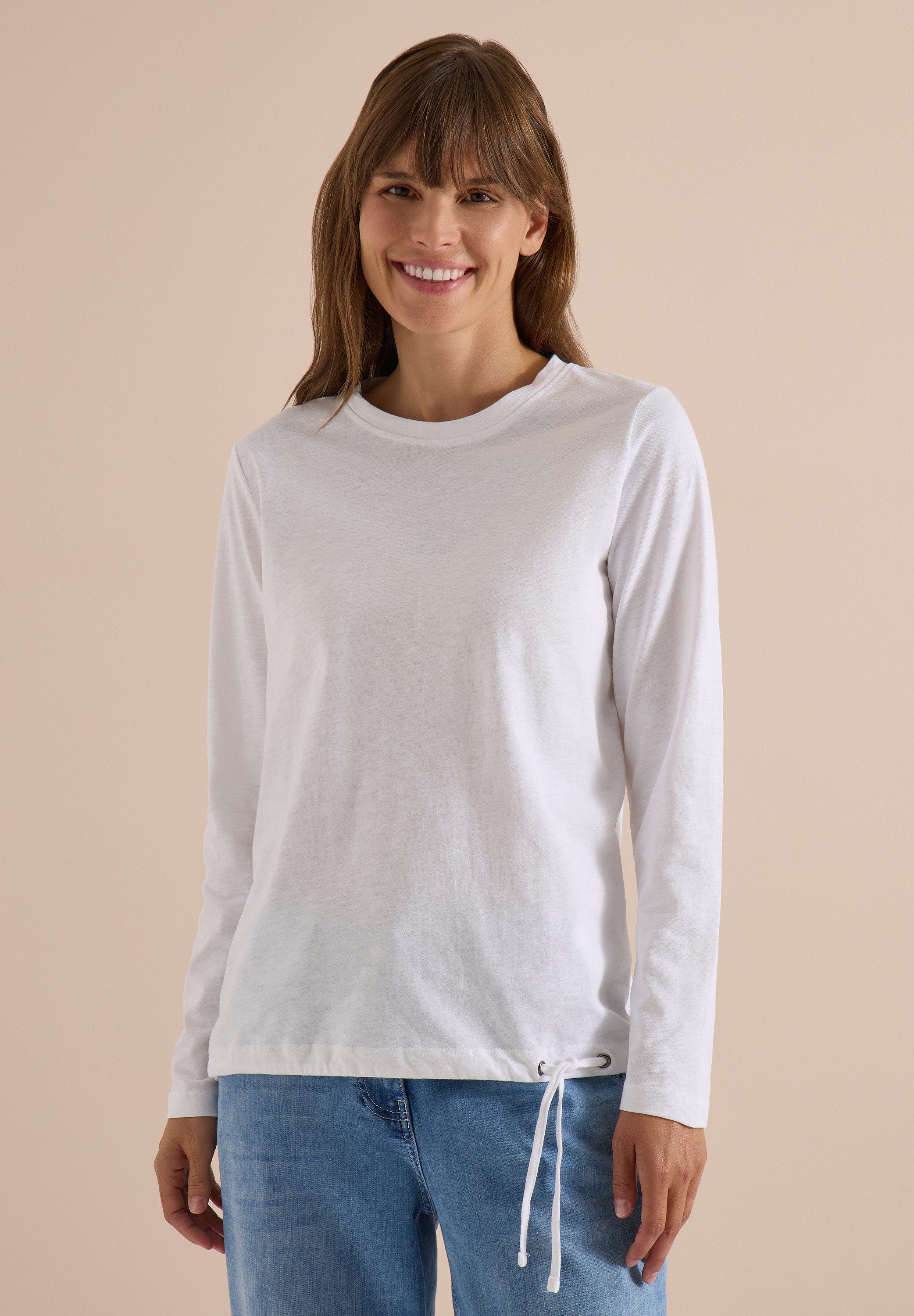 CECIL Langarmshirt aus reiner Baumwolle