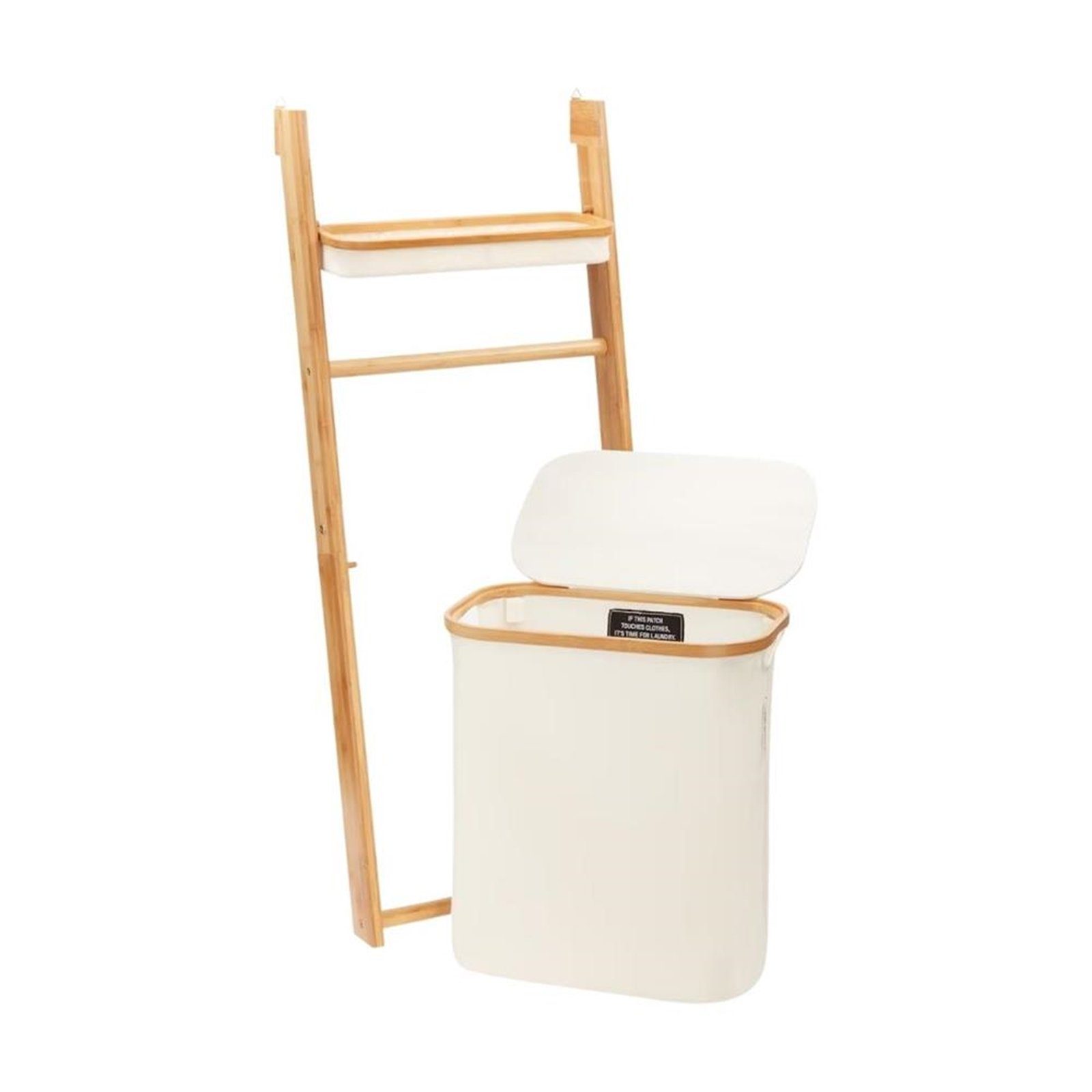 Beige Wäschesammler St), mit HTI-Living Standregal Badaccessoire Wäschetonne (1