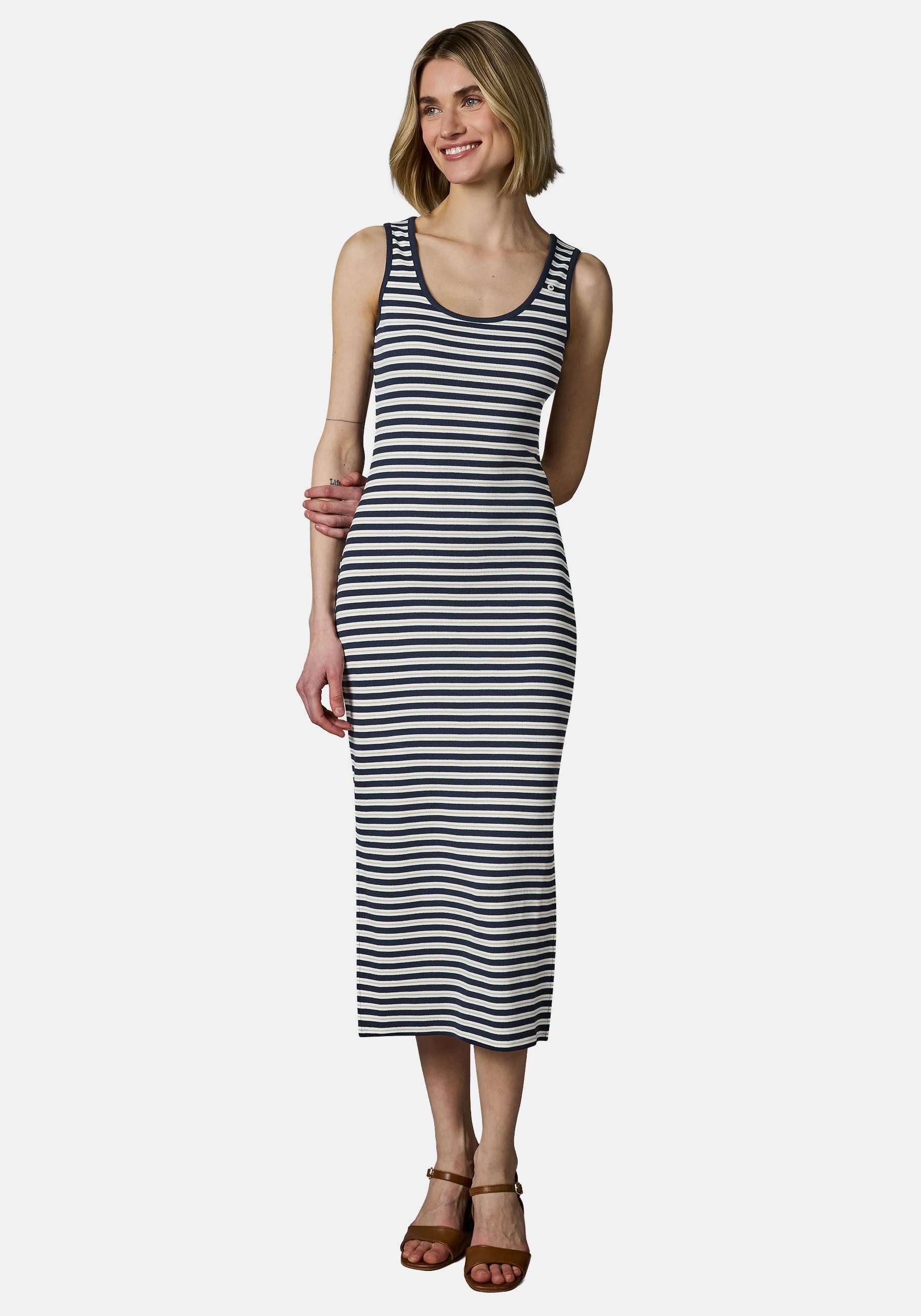 Ragwear Shirtkleid Montyca Stripes YOUMODO Sommerkleid mit Schlüssellochausschnitt