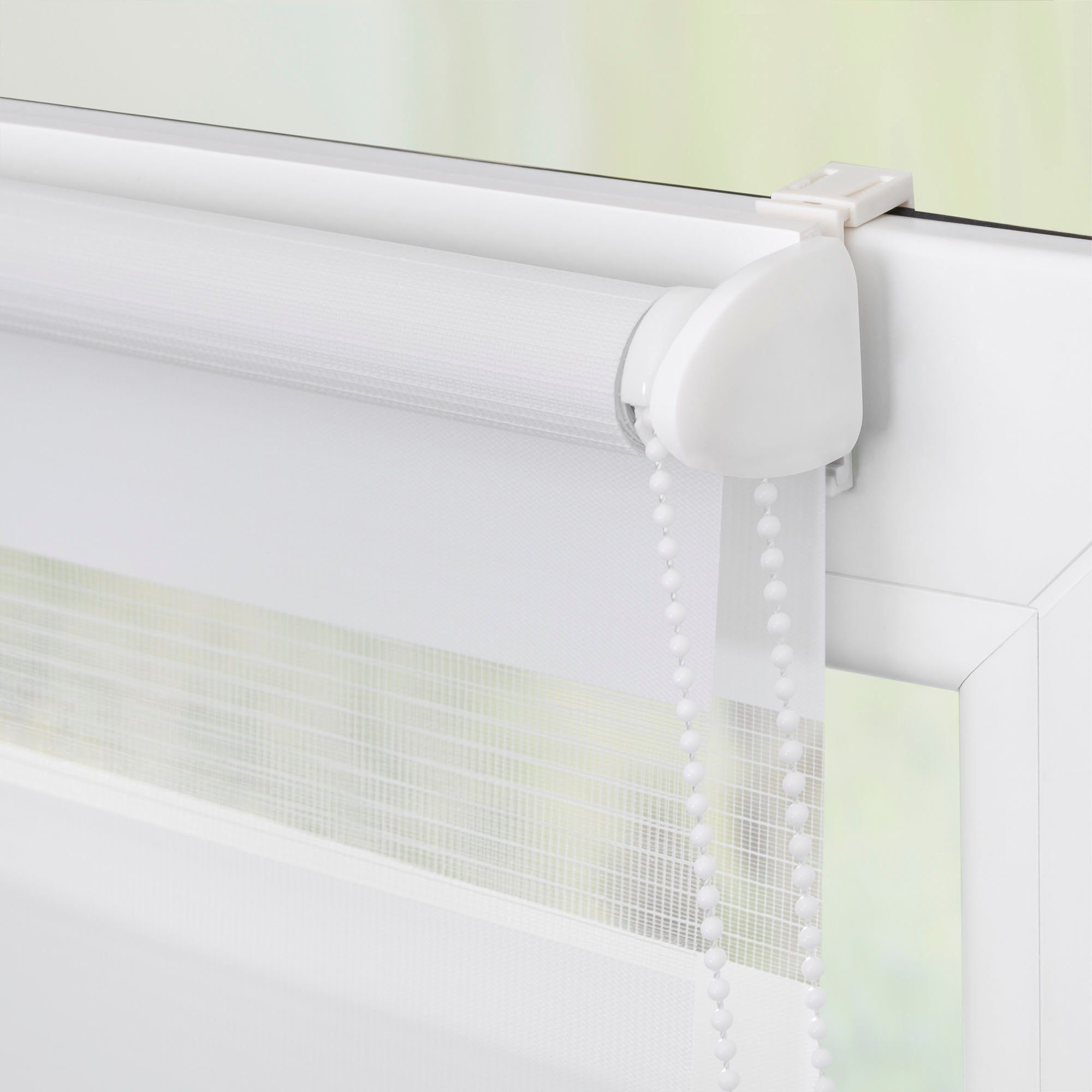 Doppelrollo Duo Rollo Motiv Limone, LICHTBLICK ORIGINAL, Lichtschutz, ohne Bohren, freihängend, Klemmfix, bedruckt