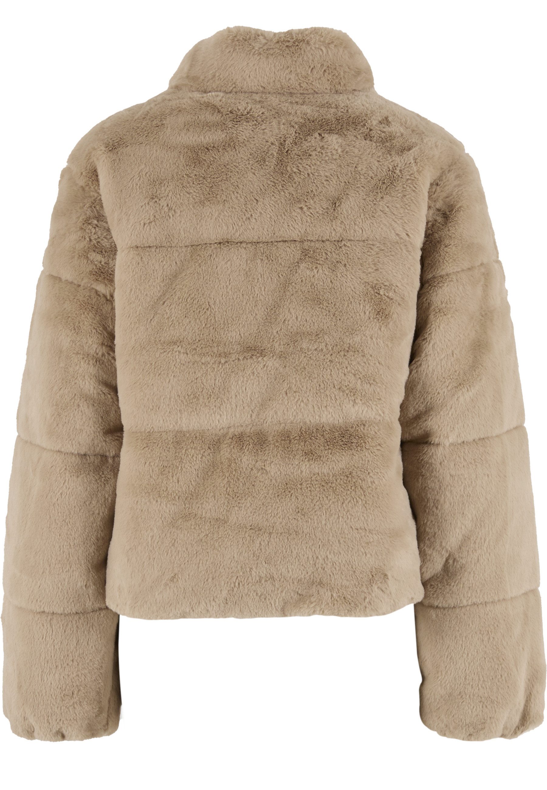 URBAN CLASSICS Winterjacke Urban Classics Ladies Short Faux Fur Puffer Jacket (1-St)